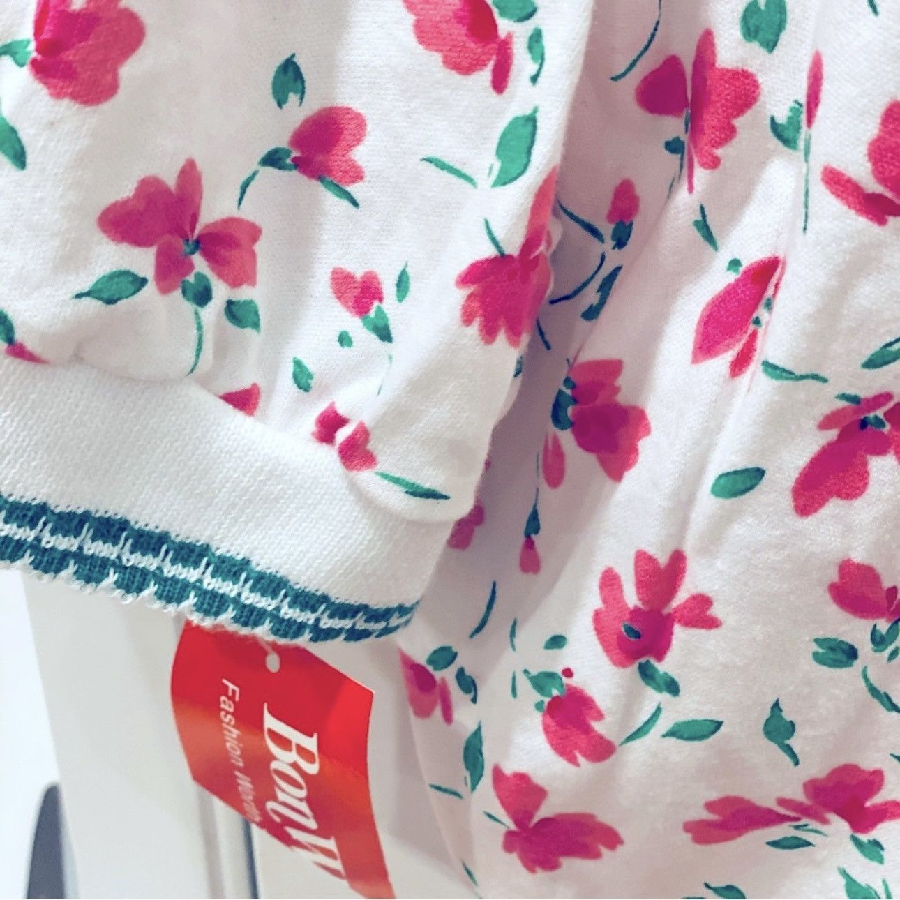 Vintage NWT Vintage 80s Floral Polo Oversized Shirt XL Petite Size XL / US 12-14 / IT 48-50 - 4 Thumbnail