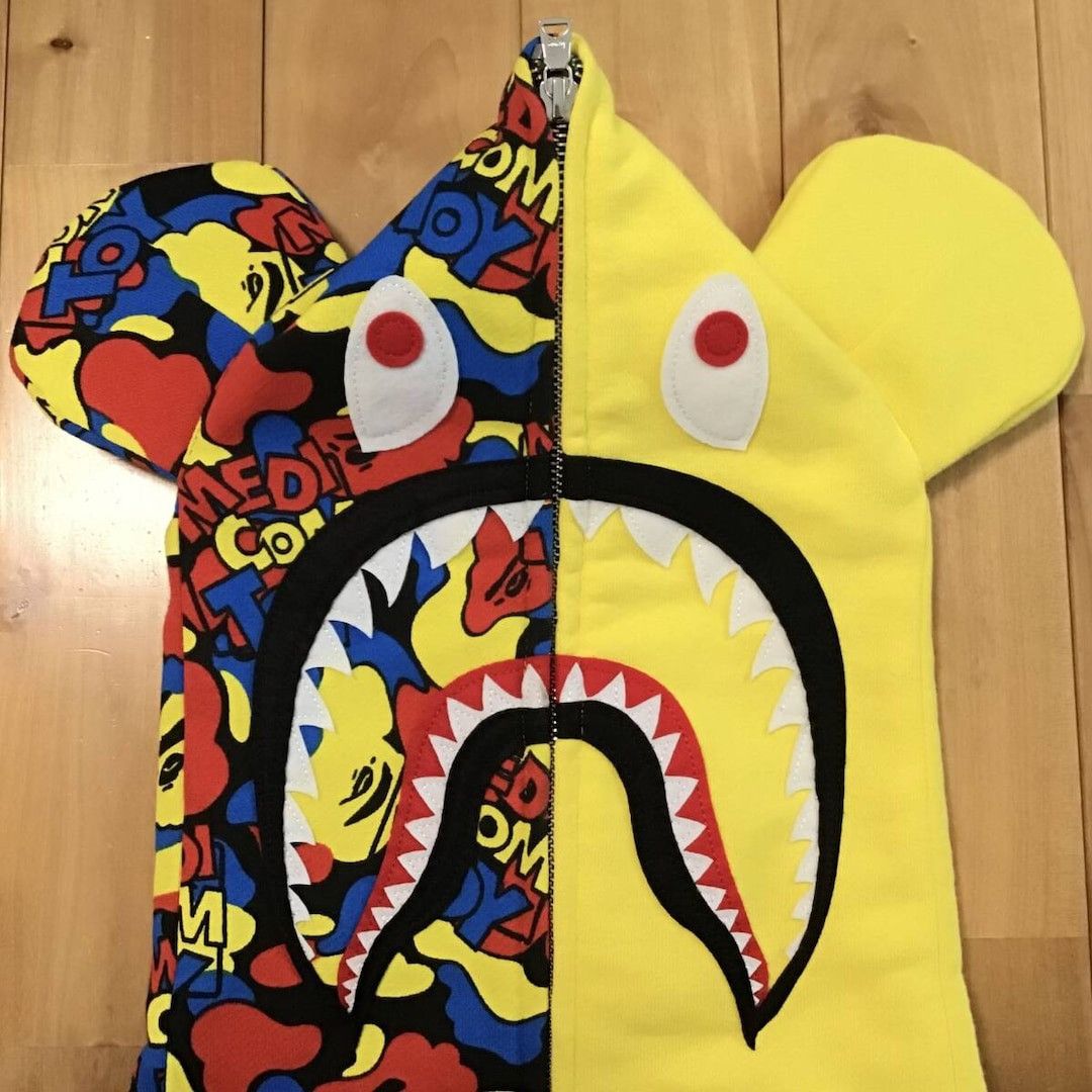 Bape BAPE × medicom toy BE@R Shark Full Zip Hoodie a bathing ape Size US M / EU 48-50 / 2 - 3 Thumbnail