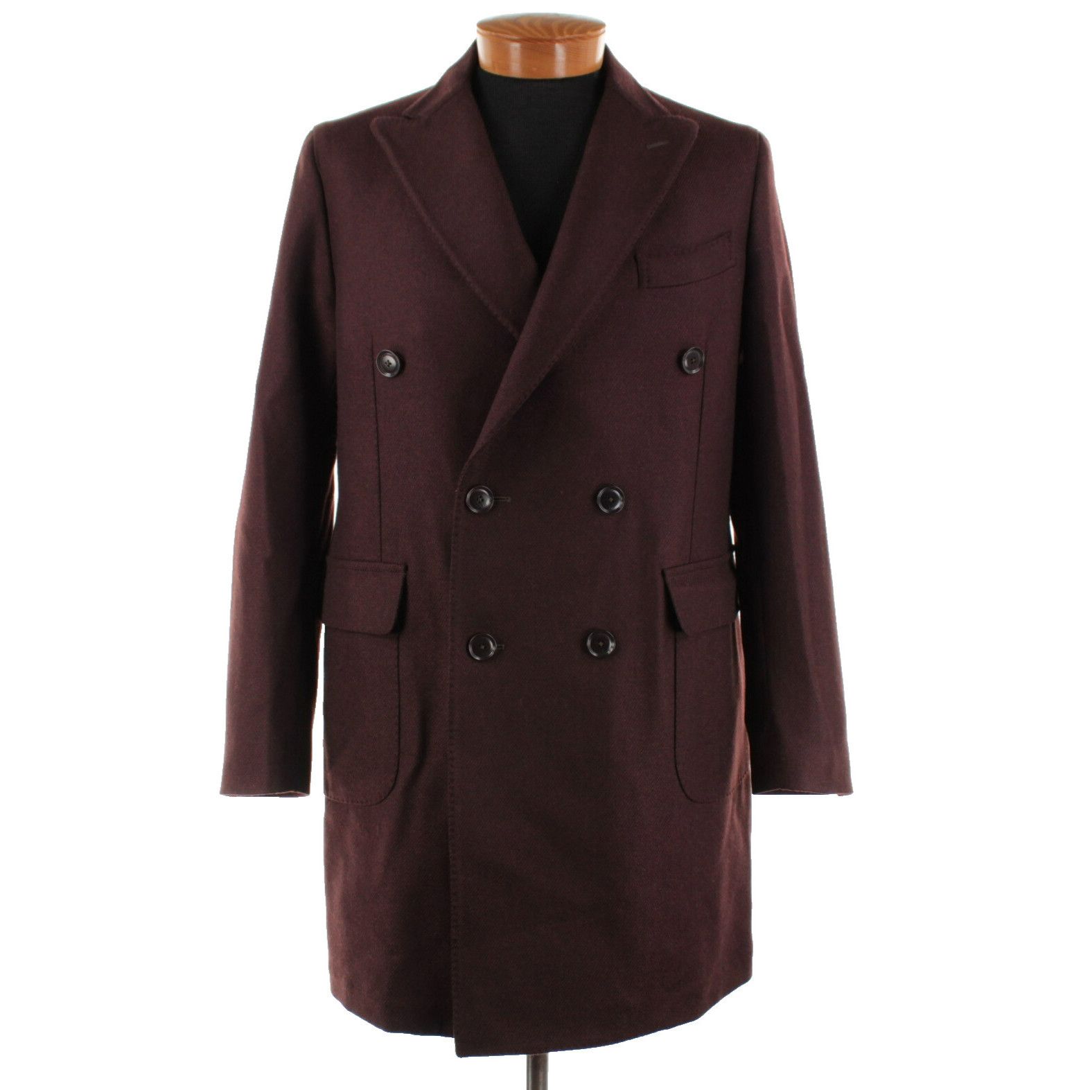 Luciano Barbera Luciano Barbera Coat Size M US In Red Wool Blend Size US M / EU 48-50 / 2 - 1 Thumbnail
