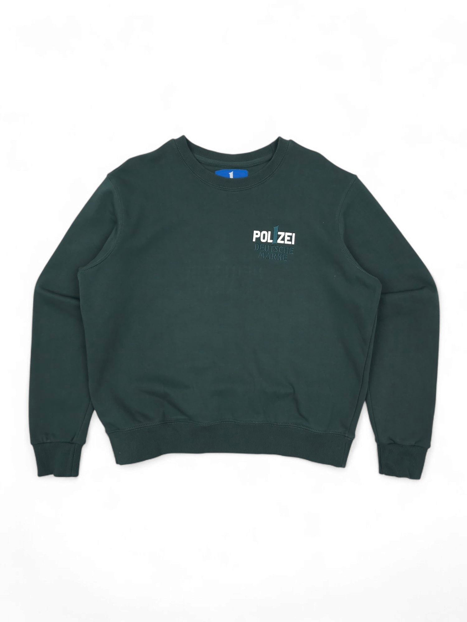 Vintage 💎 Vintage Green Polizei Kanye Vetements Crewneck Sweatshirt Size US L / EU 52-54 / 3 - 2 Thumbnail