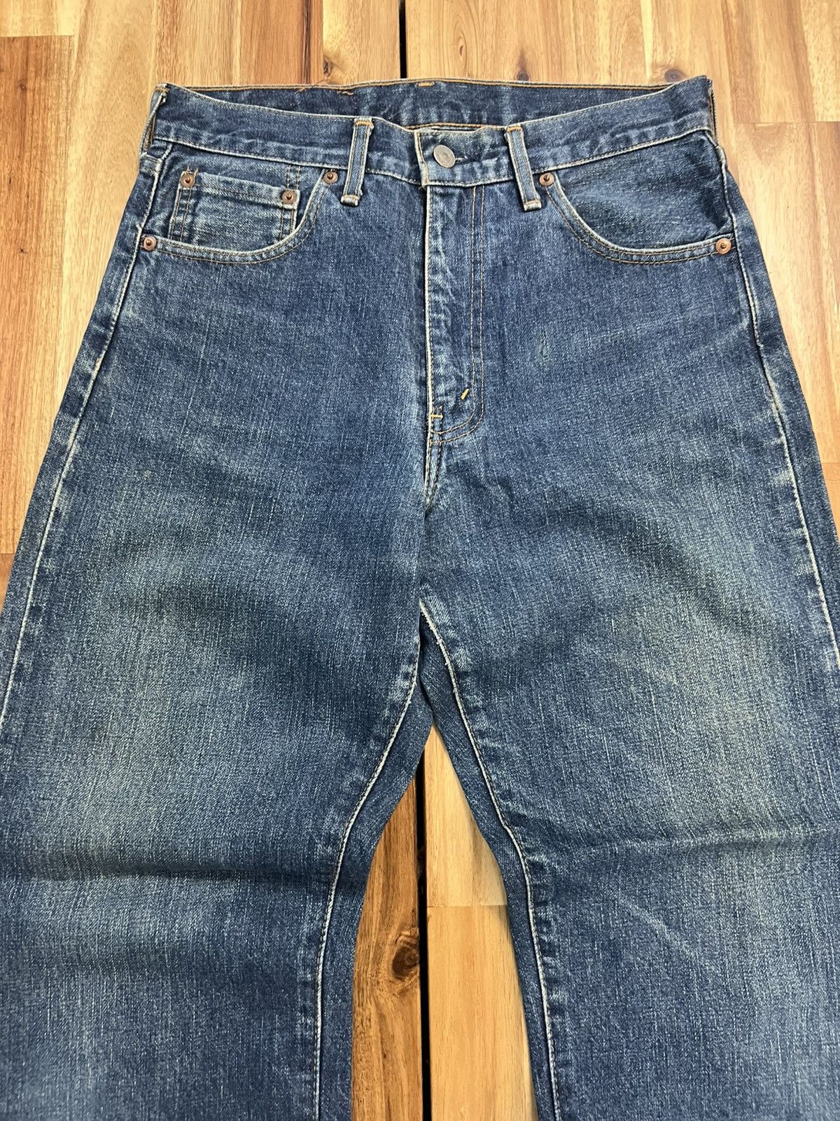 Levi's Vintage Levis 502 Big E Button J22 Denim Jeans Size US 30 / EU 46 - 2 Thumbnail