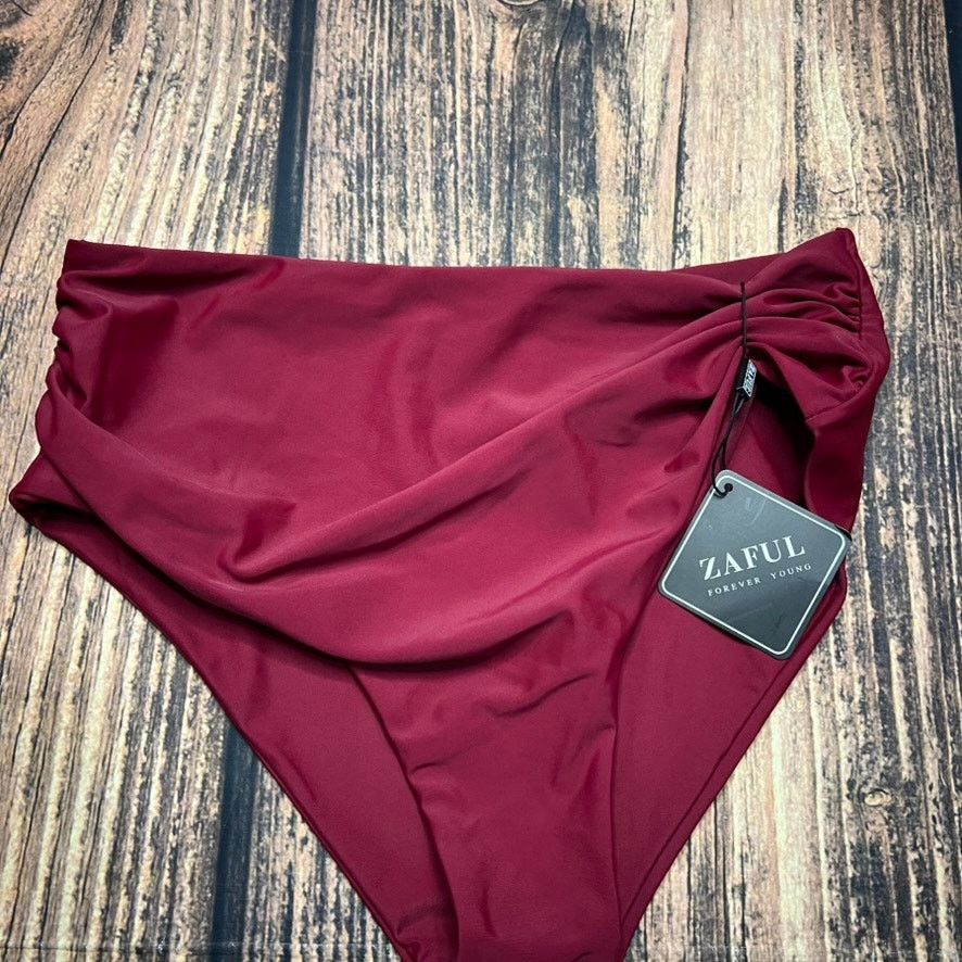 ZAFUL NWT Zaful Women's High Waisted Bikini Bottoms Size 8 Size L / US 10 / IT 46 - 1 Thumbnail