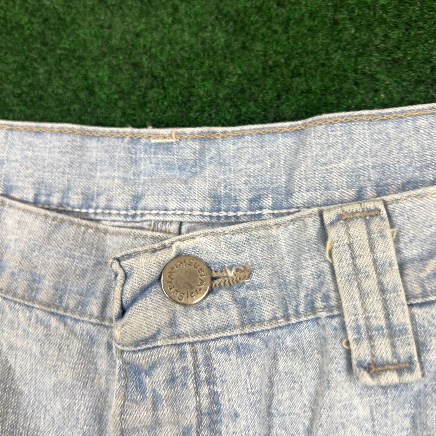 Wrangler Wrangler Men's Blue Denim Jean Shorts Size 36 100%Cotton Summer Casual Size US 36 / EU 52 - 4 Thumbnail