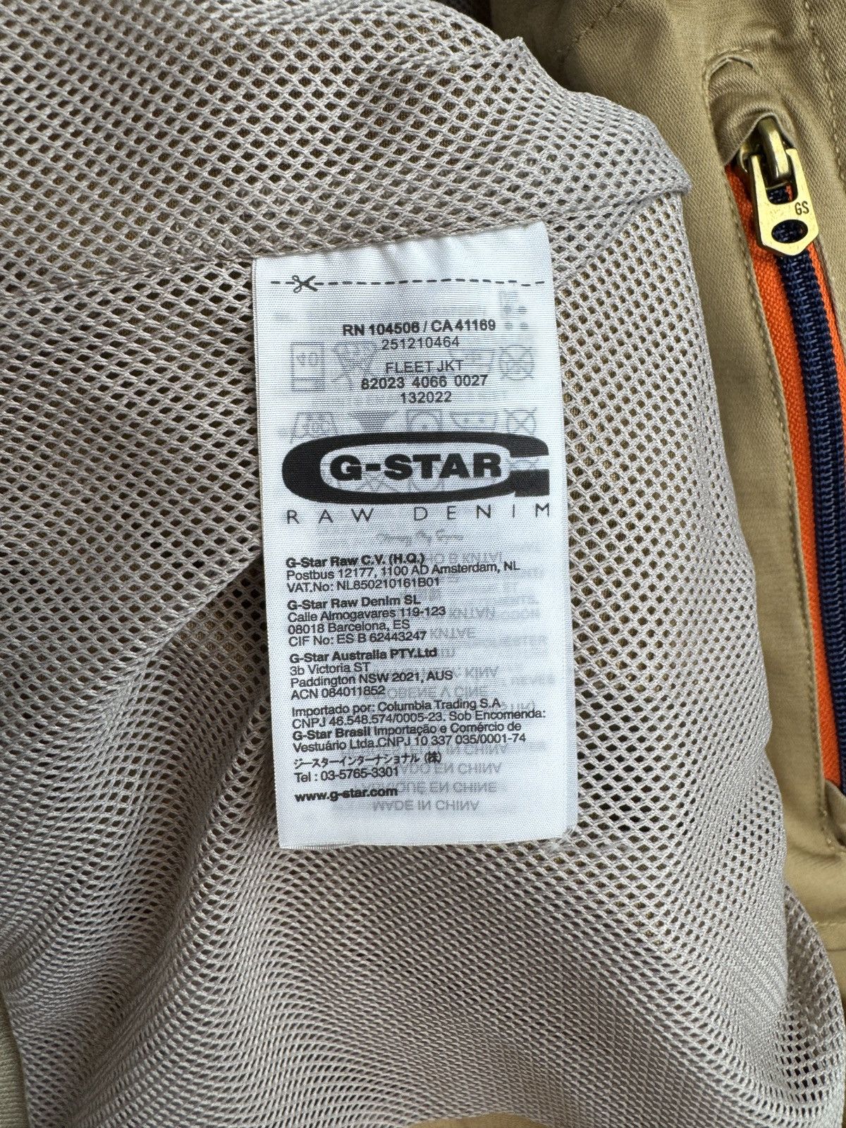 G-Star G-Star RAW Cotton Linen Bomber Jacket FLEET JKT beige Brown Size US XL / EU 56 / 4 - 16 Thumbnail