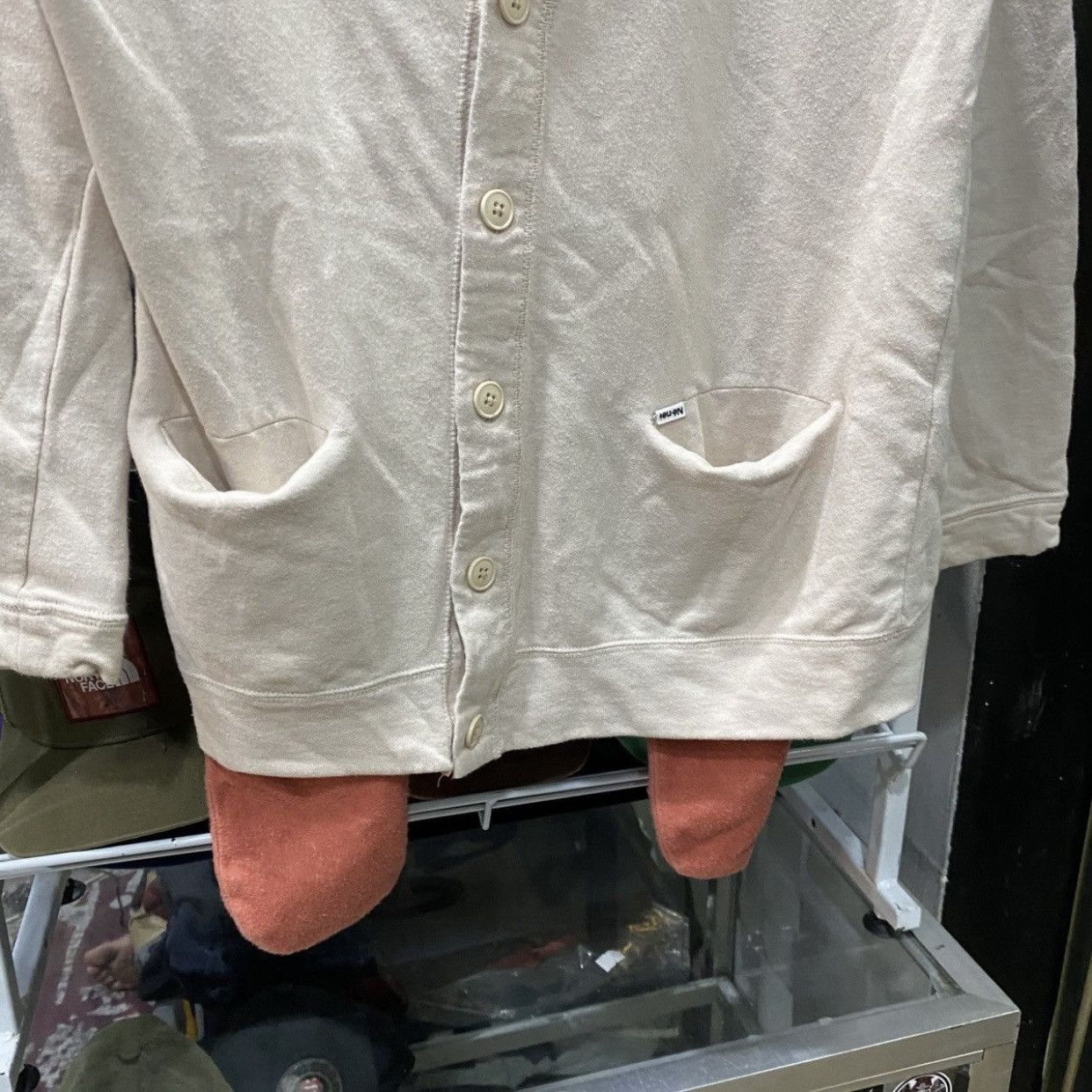 Issey Miyake Issey Miyake Ne-net Vintage Cotton Cardigan White/Peach Size US L / EU 52-54 / 3 - 5 Thumbnail