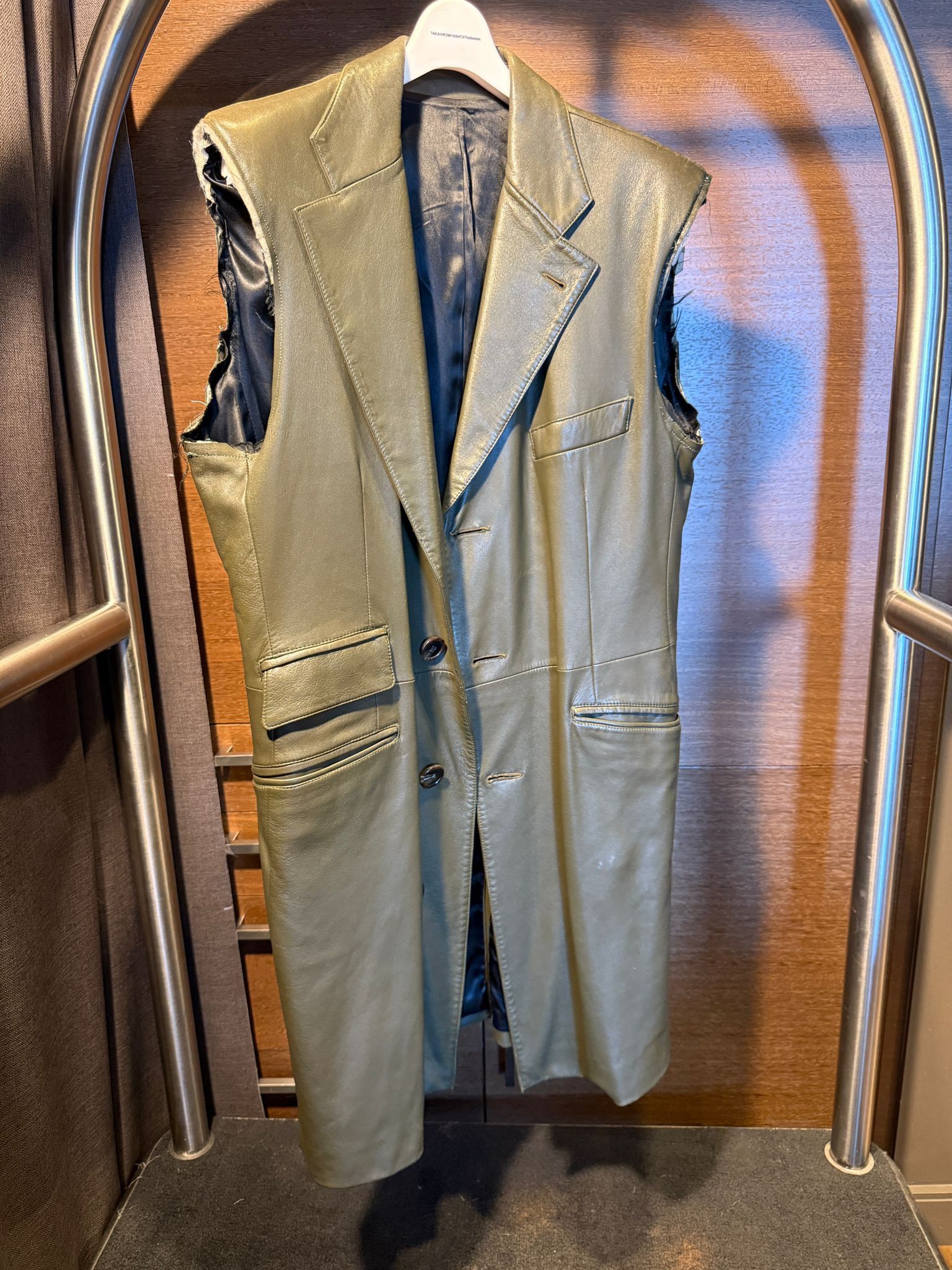Yves Saint Laurent Yves Saint Laurent Gauche Vintage Leather Sleeveless Coat Size US M / EU 48-50 / 2 - 2 Thumbnail