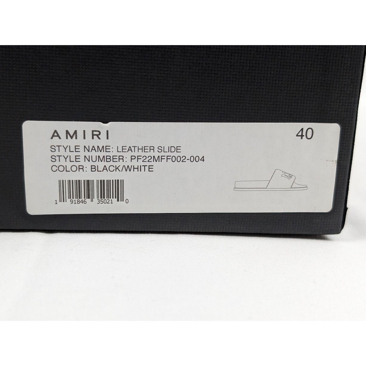 Amiri o1rshd1 Leather Slide in Black / White Size US 7 / EU 40 - 25 Thumbnail