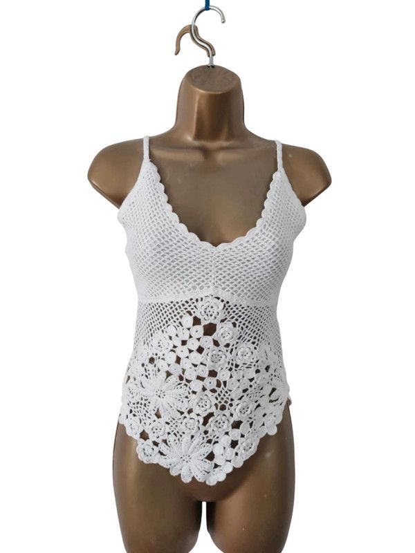 Vintage Vintage Crochet top Size S / US 4 / IT 40 - 1 Thumbnail