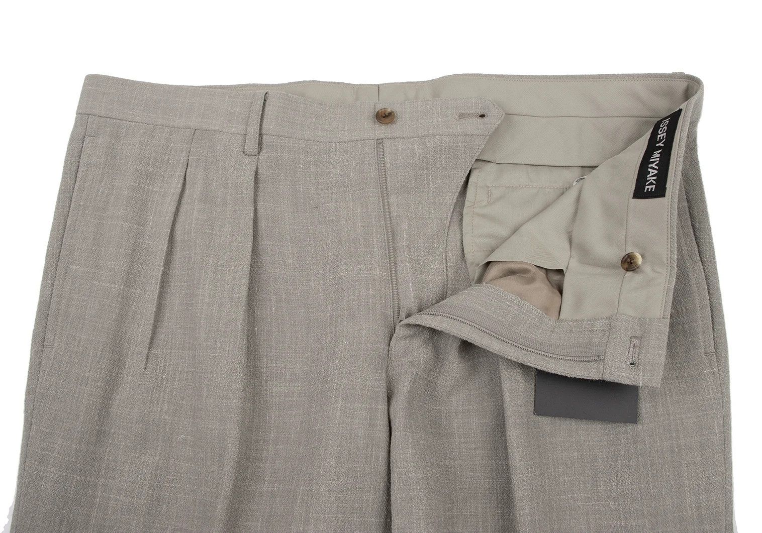 Issey Miyake Wool Linen Two-Tuck Straight Pants in Grey Size US 38 / EU 54 - 5 Thumbnail