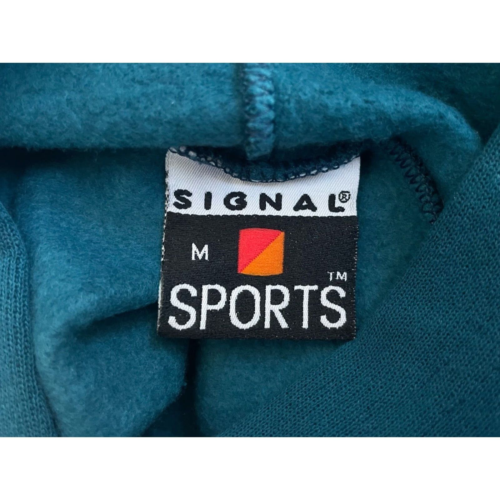 Vintage VINTAGE Signal Hoodie Mens 90s Deadstock NWOT Large Front Graphic Teal Made in USA Blue Shirt? Size US M / EU 48-50 / 2 - 5 Thumbnail