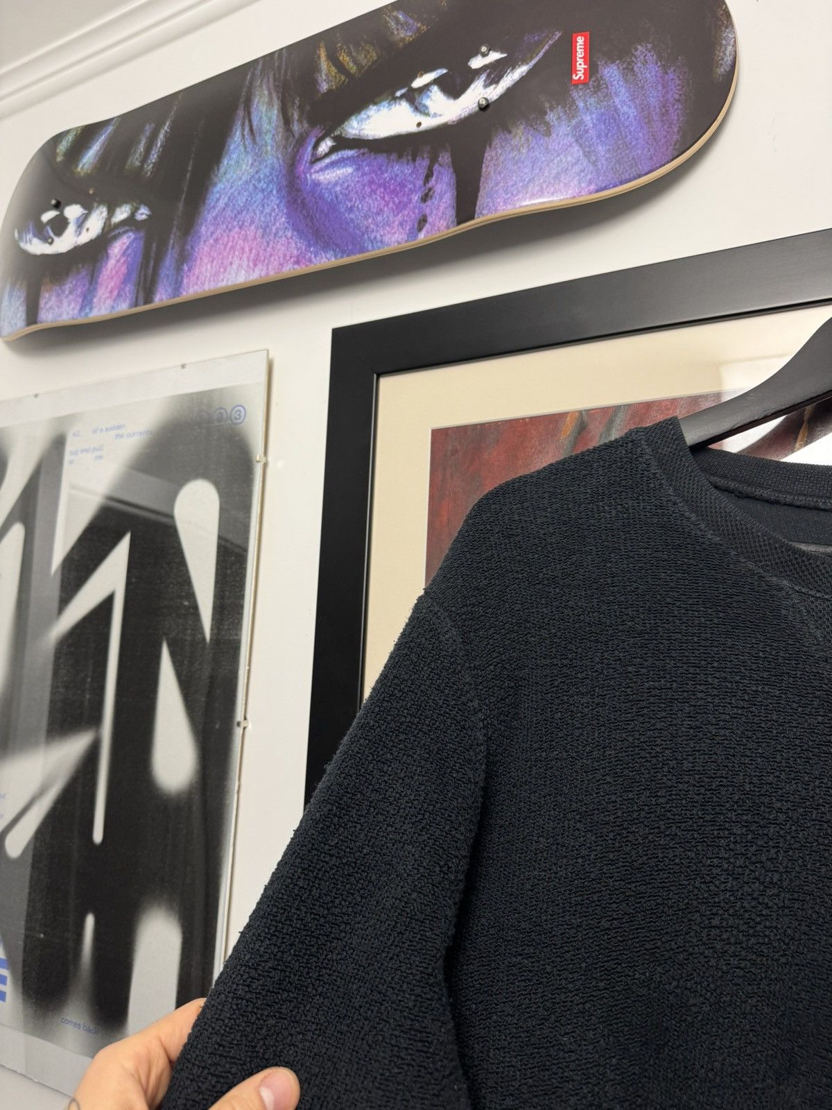 Acne Studios AW12 Acne Studios College Terry Black Crewneck Sweatshirt Size US M / EU 48-50 / 2 - 5 Thumbnail