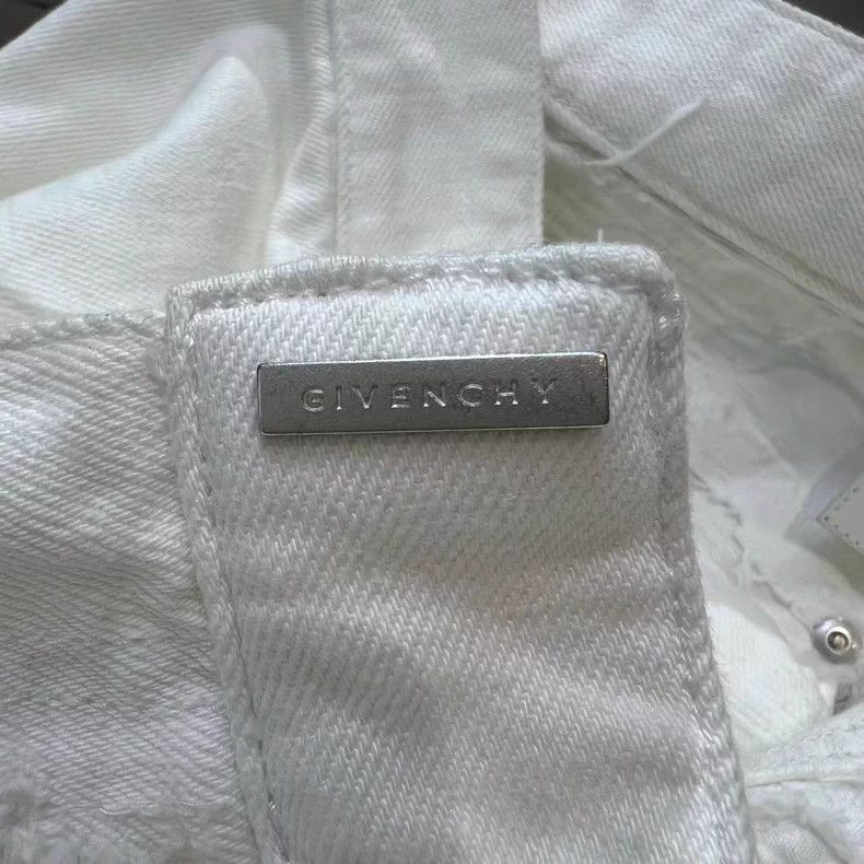Givenchy Givenchy Distressed white denim pants Size US 33 - 3 Thumbnail