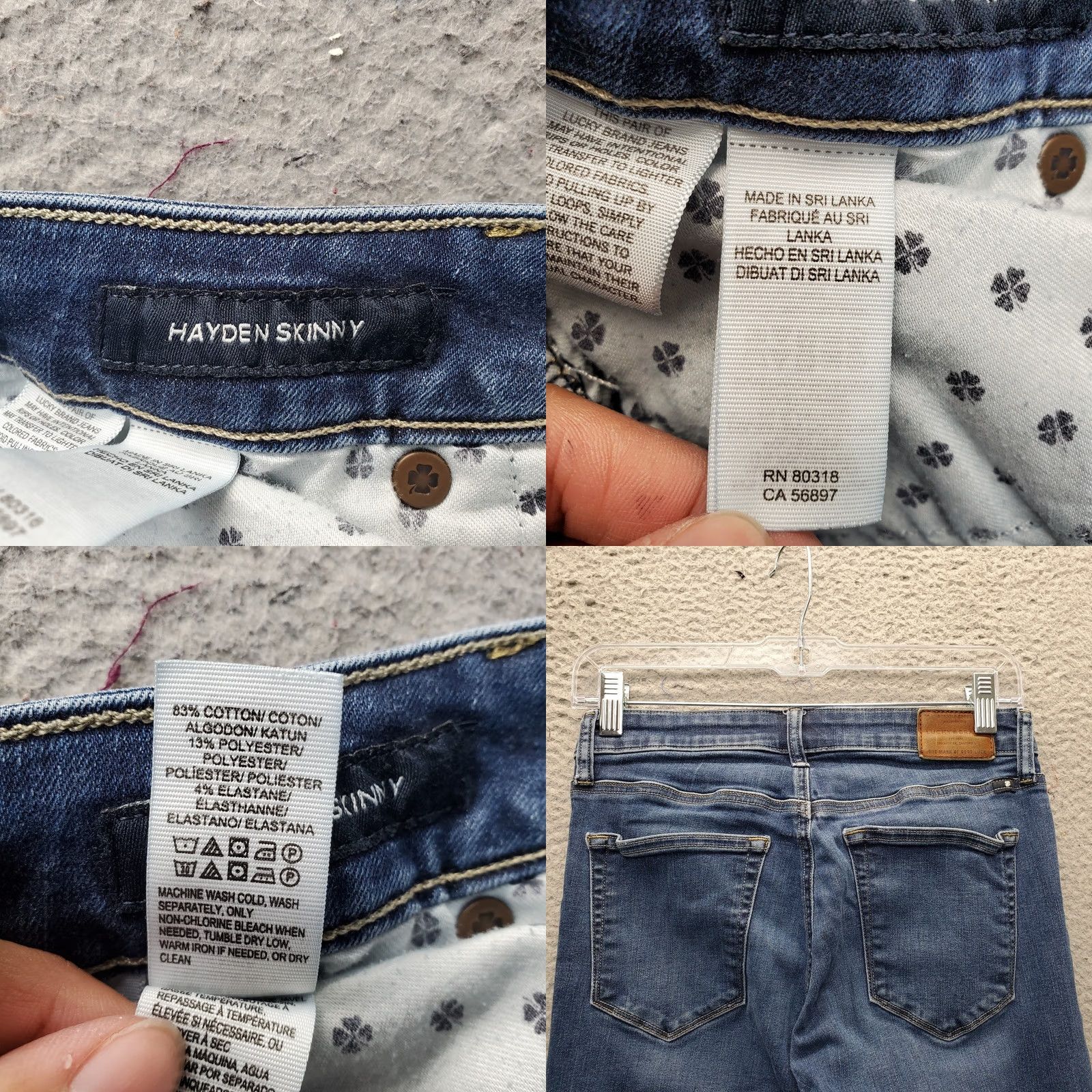 Lucky Brand Lucky Brand Hayden Skinny Jeans Womens Size 2 Blue Denim Mid Rise 5-Pocket Design Vintage: No Streetwear Size 26" / US 2 / IT 38 - 8 Thumbnail