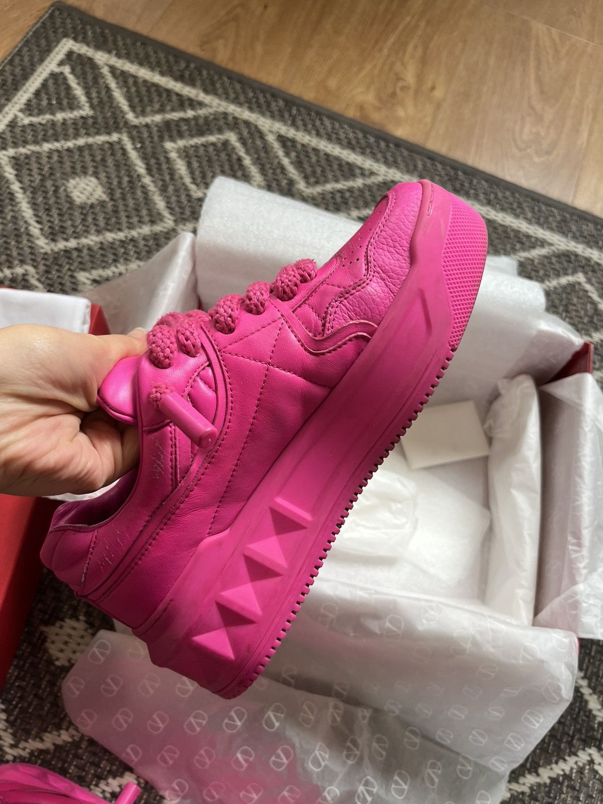 Valentino Valentino Pink PP One Staud Trainer Size US 7 / IT 37 - 12 Thumbnail