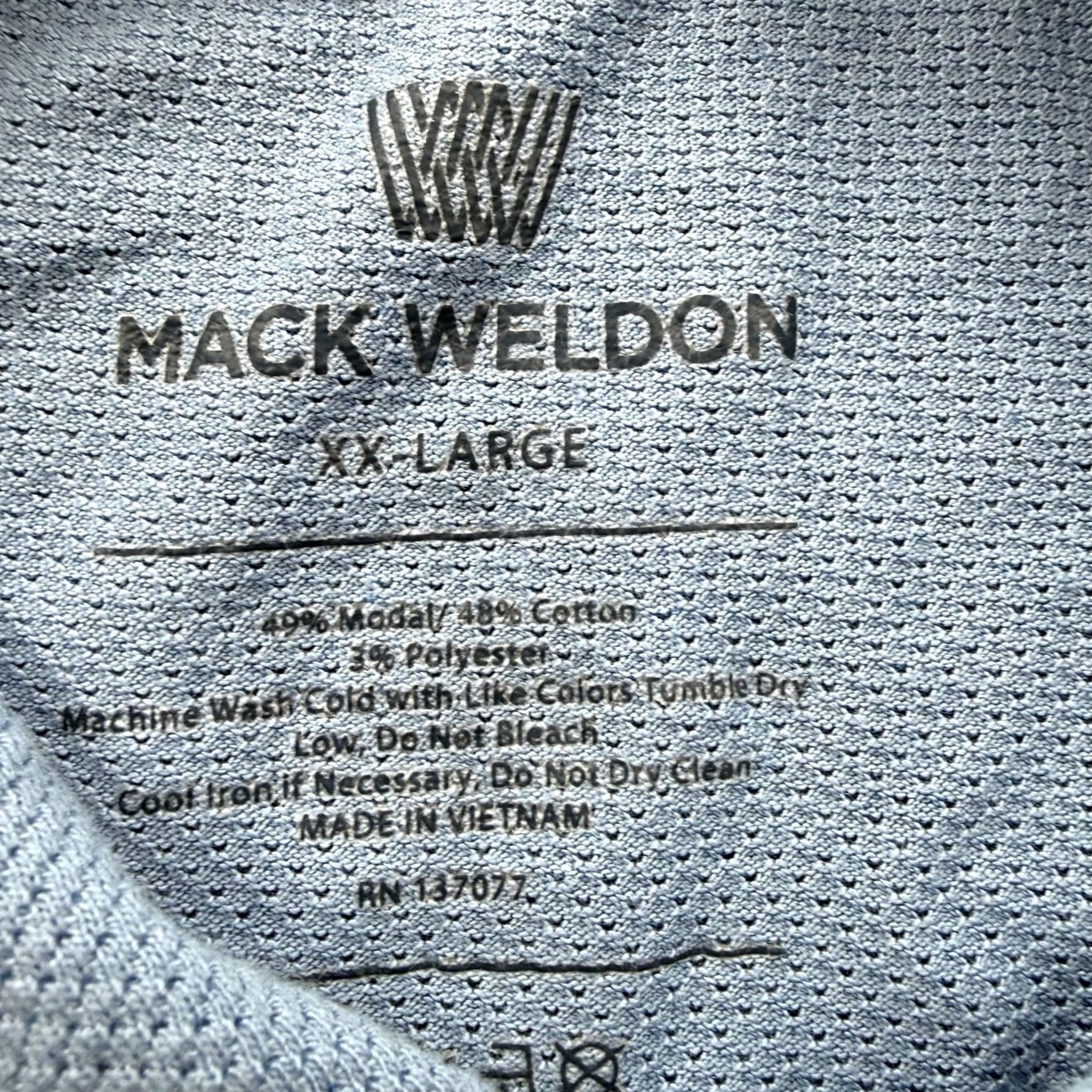 Vintage Mack Weldon Polo Shirt Mens 2XL Blue Pocket Lightweight Stretch Knit Casual Size US XXL / EU 58 / 5 - 3 Thumbnail
