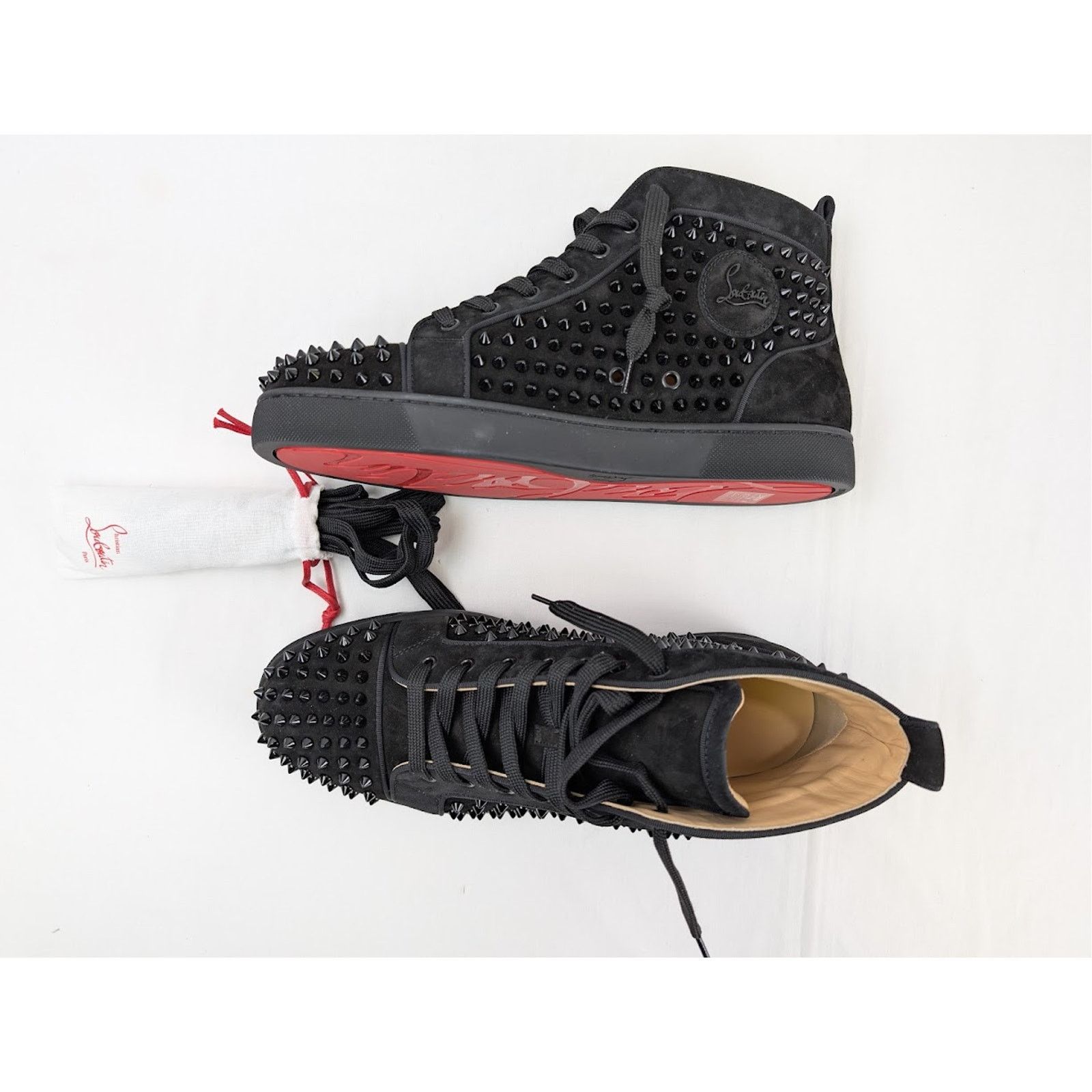 Christian Louboutin o1rshd1 Louis Orlato Flat Sneakers in Black Size US 8 / EU 41 - 13 Thumbnail