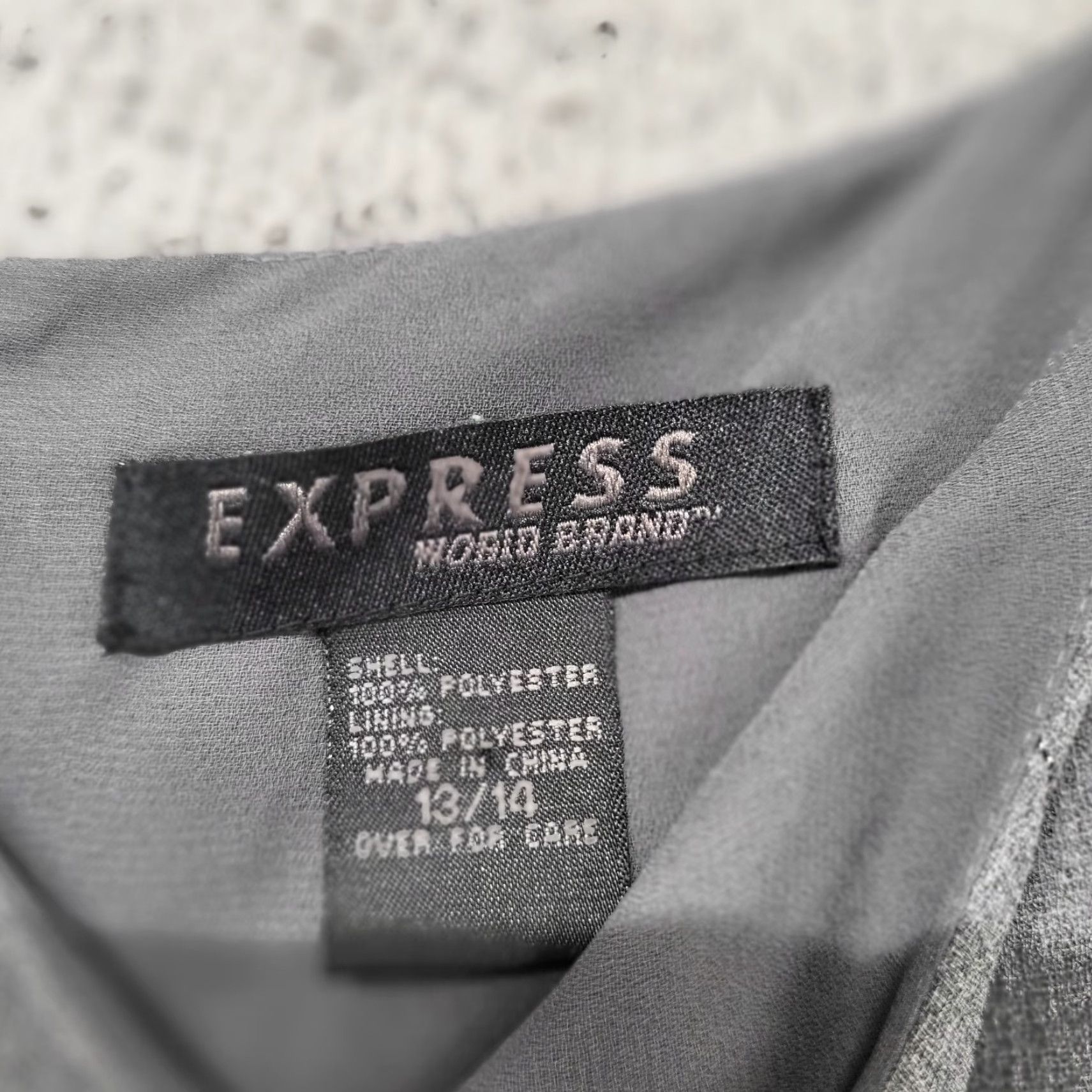 Express Express Dress Women's 13/14 Sleeveless Gray Embroidered Cocktail Knee Length Y2K Party Slip Dress Mens? Size XL / US 12-14 / IT 48-50 - 4 Thumbnail