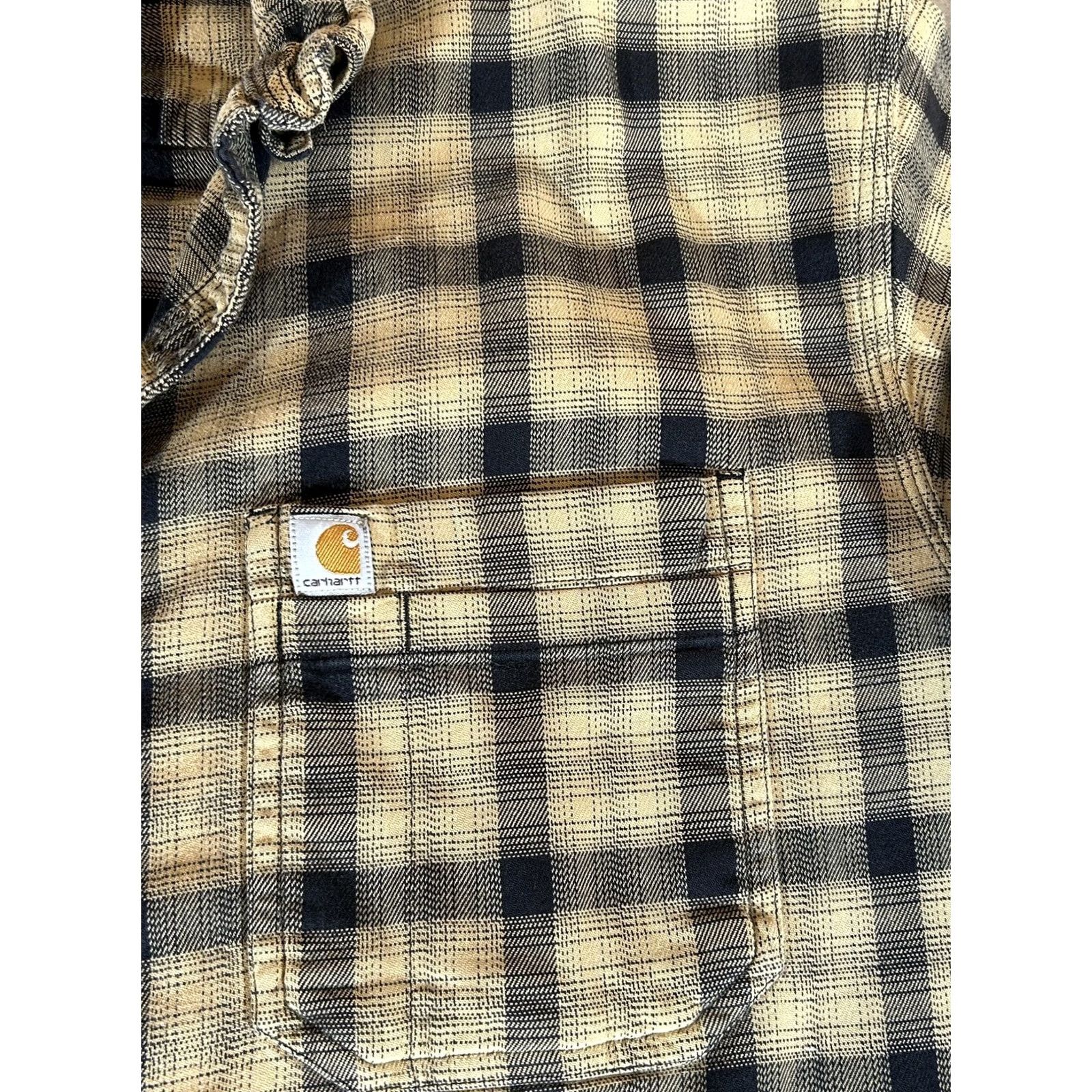 Carhartt Carhartt Flannel Shirt Mens XL Tall Brown Plaid Relaxed Fit Stretch Workwear XLT Size US XL / EU 56 / 4 - 2 Thumbnail