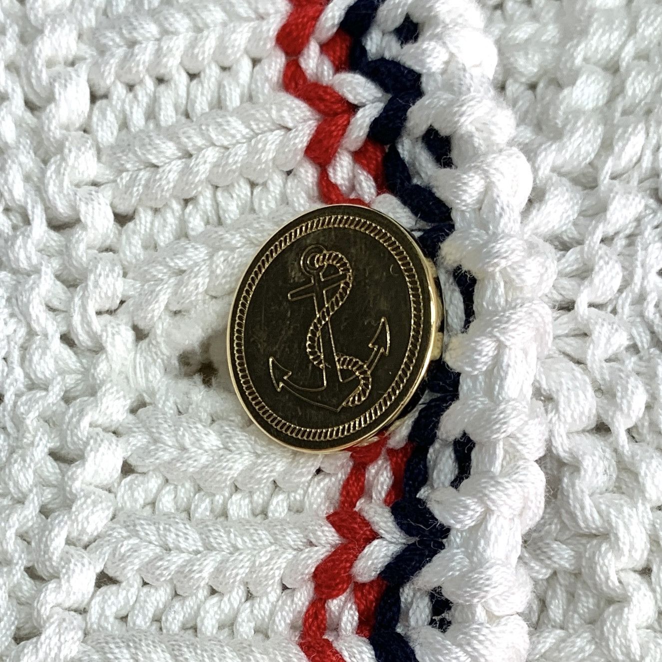 Thom Browne Thom Browne Knit Cardigan – White Cotton Eyelet (Size M) Size M / US 6-8 / IT 42-44 - 4 Thumbnail