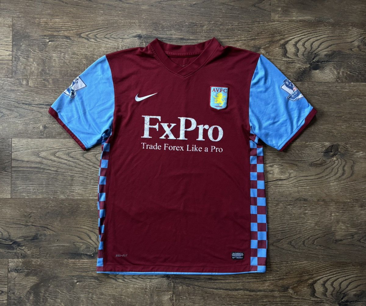Nike × Vintage ASTON VILLA 2010 2011 HOME FOOTBAL SHIRT SOCCER JERSEY NIKE Size US L / EU 52-54 / 3 - 1 Thumbnail