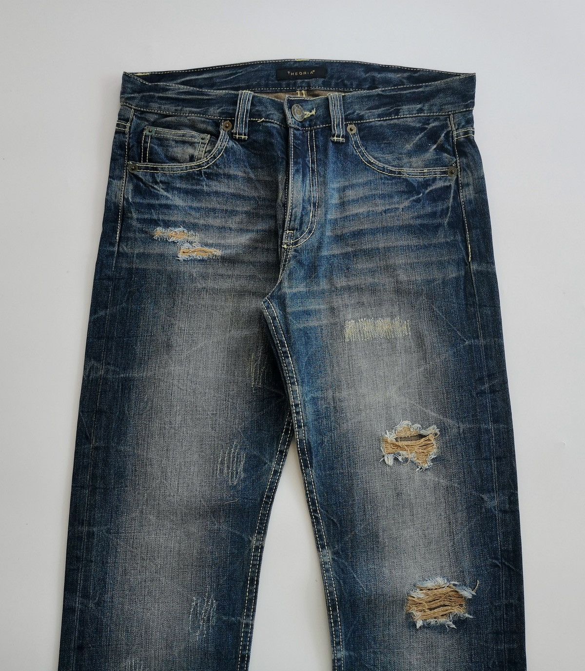 Japanese Brand Theoria Japan ASOP8.002 Printed Denim Jeans Size US 33 - 6 Thumbnail
