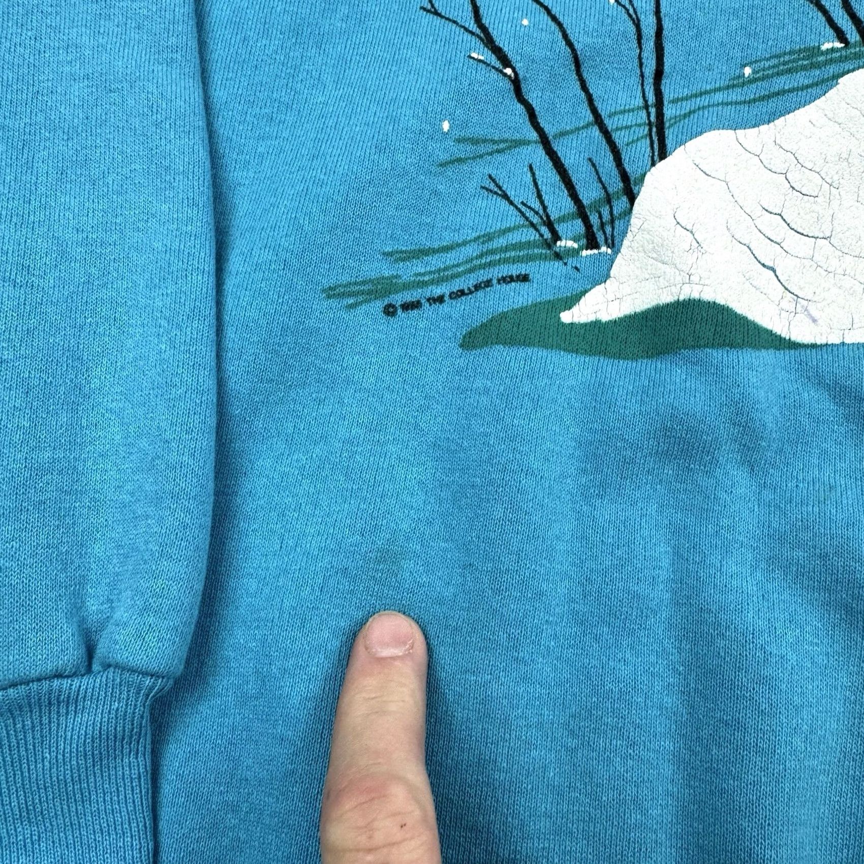 Vintage VINTAGE Alaska Doves Nature Sweatshirt Mens Adult Medium Blue 80s Raglan Cotton Blend Pullover Night? Size US M / EU 48-50 / 2 - 3 Thumbnail