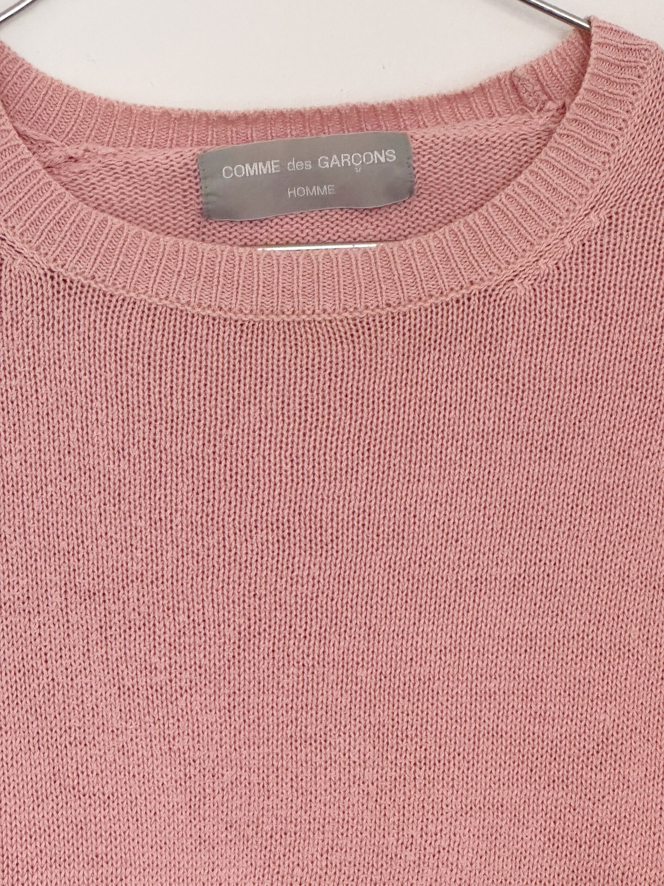 Comme des Garcons Homme Vintage Comme Des Garcons Homme Pink Sweater Size US M / EU 48-50 / 2 - 2 Thumbnail