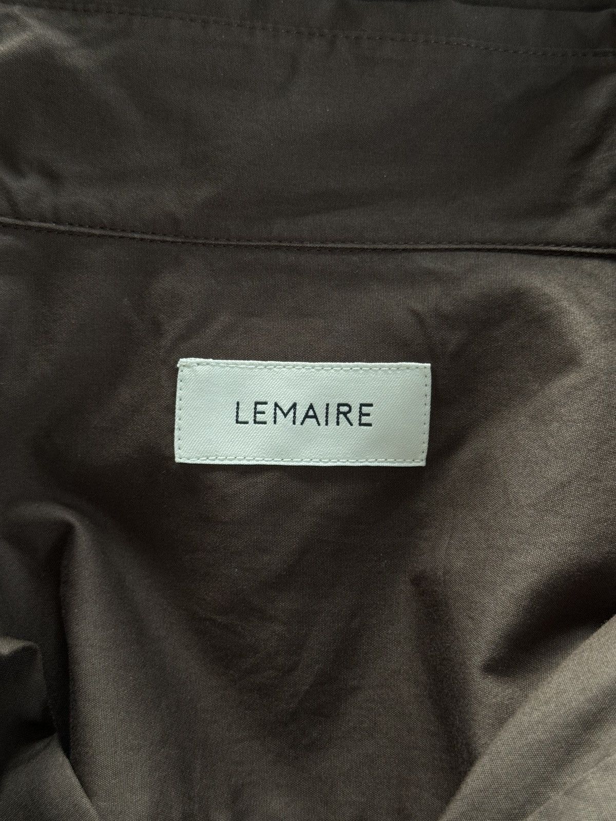Lemaire Twisted Shirt in Brown Cotton 54 Size US XXL / EU 58 / 5 - 17 Thumbnail
