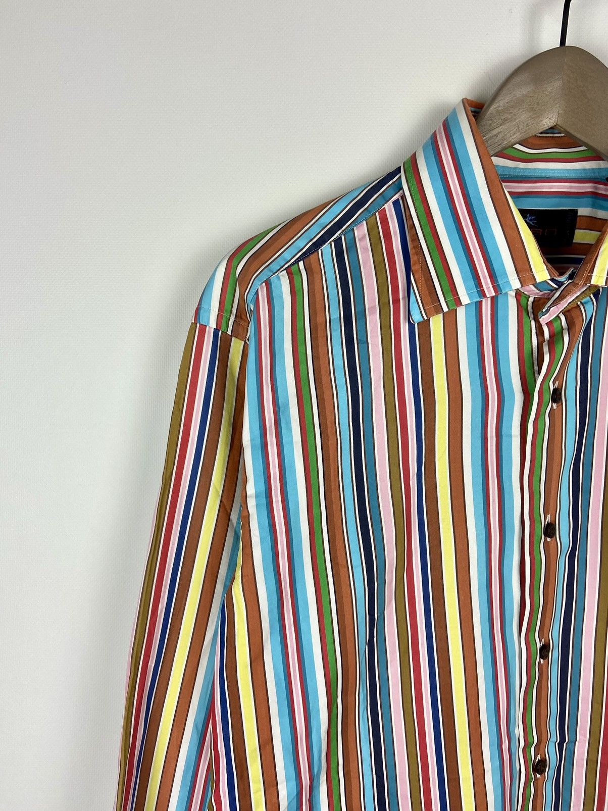 Etro Etro Milano Mens Striped Button-Down Luxury Shirt Size US L / EU 52-54 / 3 - 6 Thumbnail
