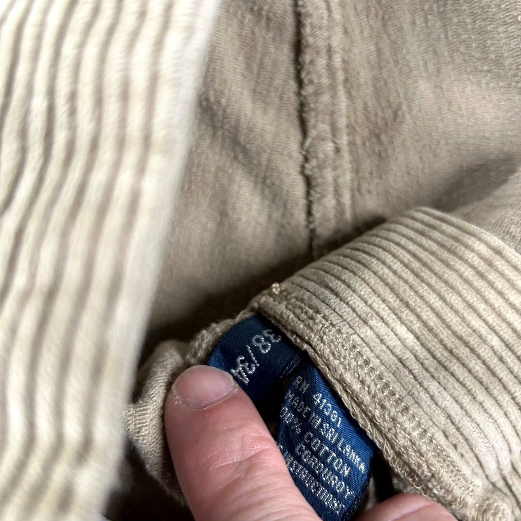 Polo Ralph Lauren VINTAGE Polo Ralph Lauren Corduroy Pants Mens 38x34 Be​ige Chino Pleated 90s Womens Mens Girls Size US M / EU 48-50 / 2 - 6 Thumbnail