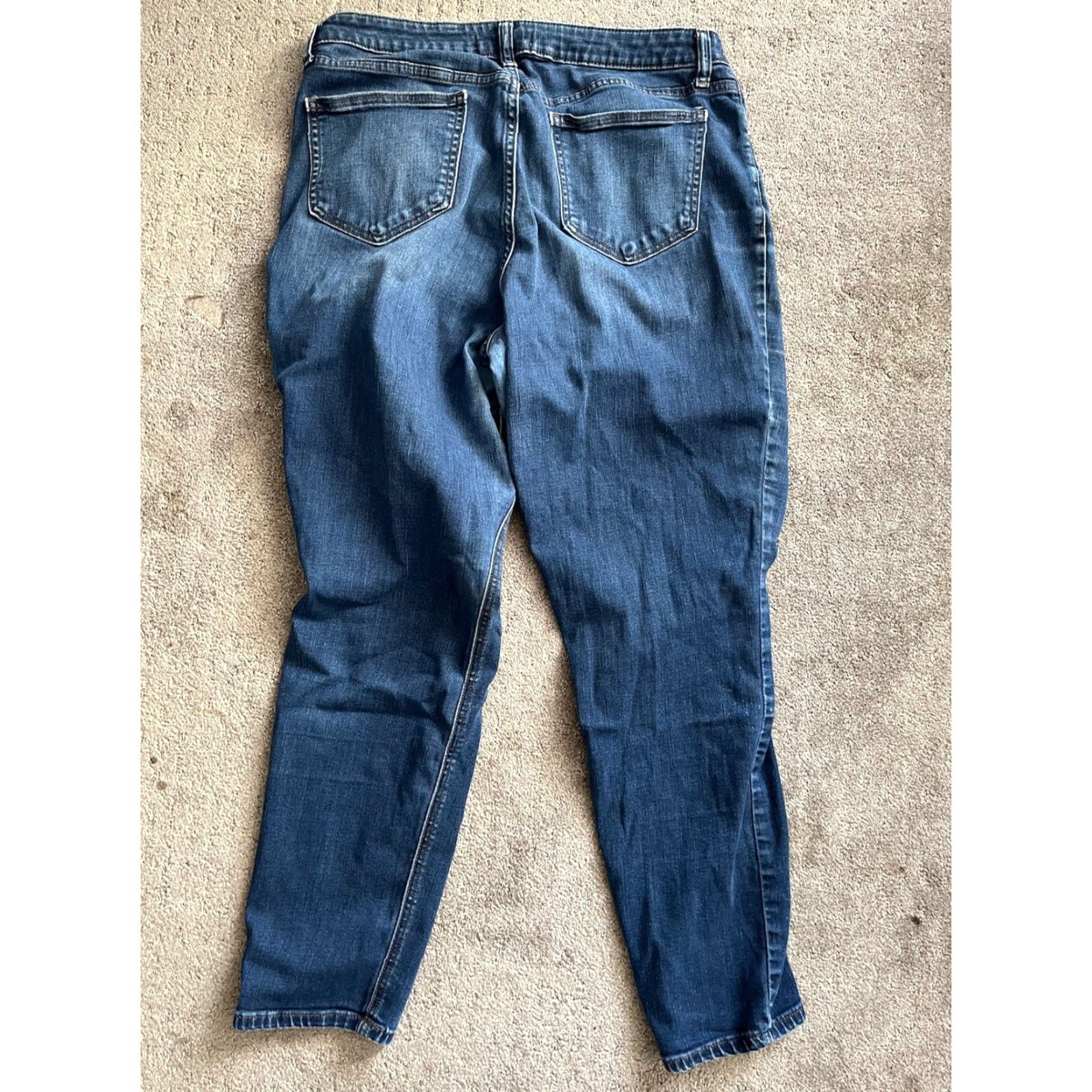 Vintage LC Lauren Conrad Jeans Modern Straight Distressed Denim 30x26 Blue Women's Size 6 Regular Stretch Size 28" / US 6 / IT 42 - 3 Thumbnail