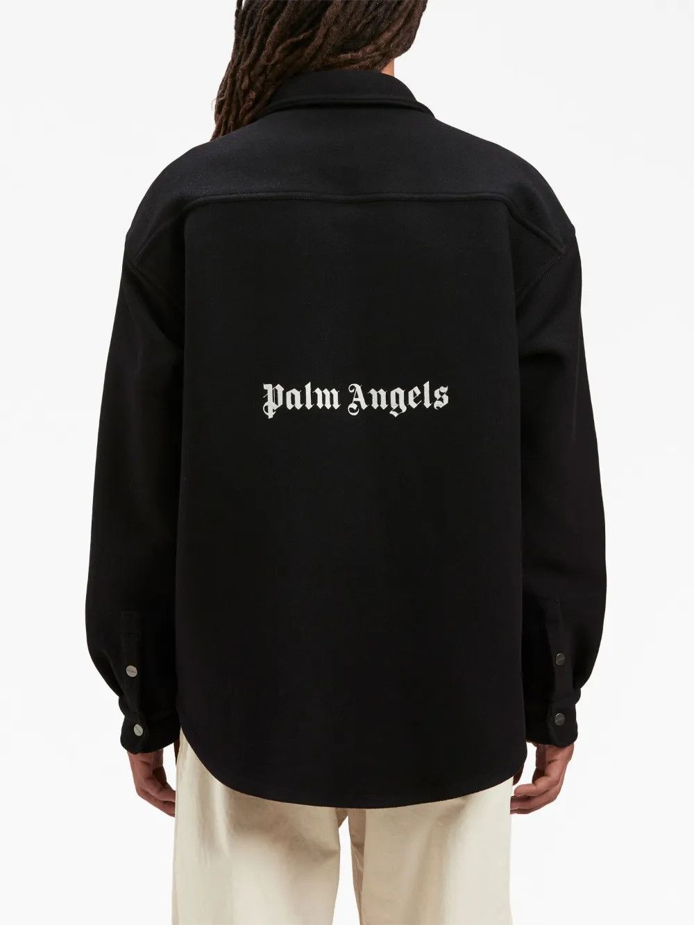 Palm Angels o1y0325 Logo Solid Color Shirt in Black Size US M / EU 48-50 / 2 - 5 Thumbnail