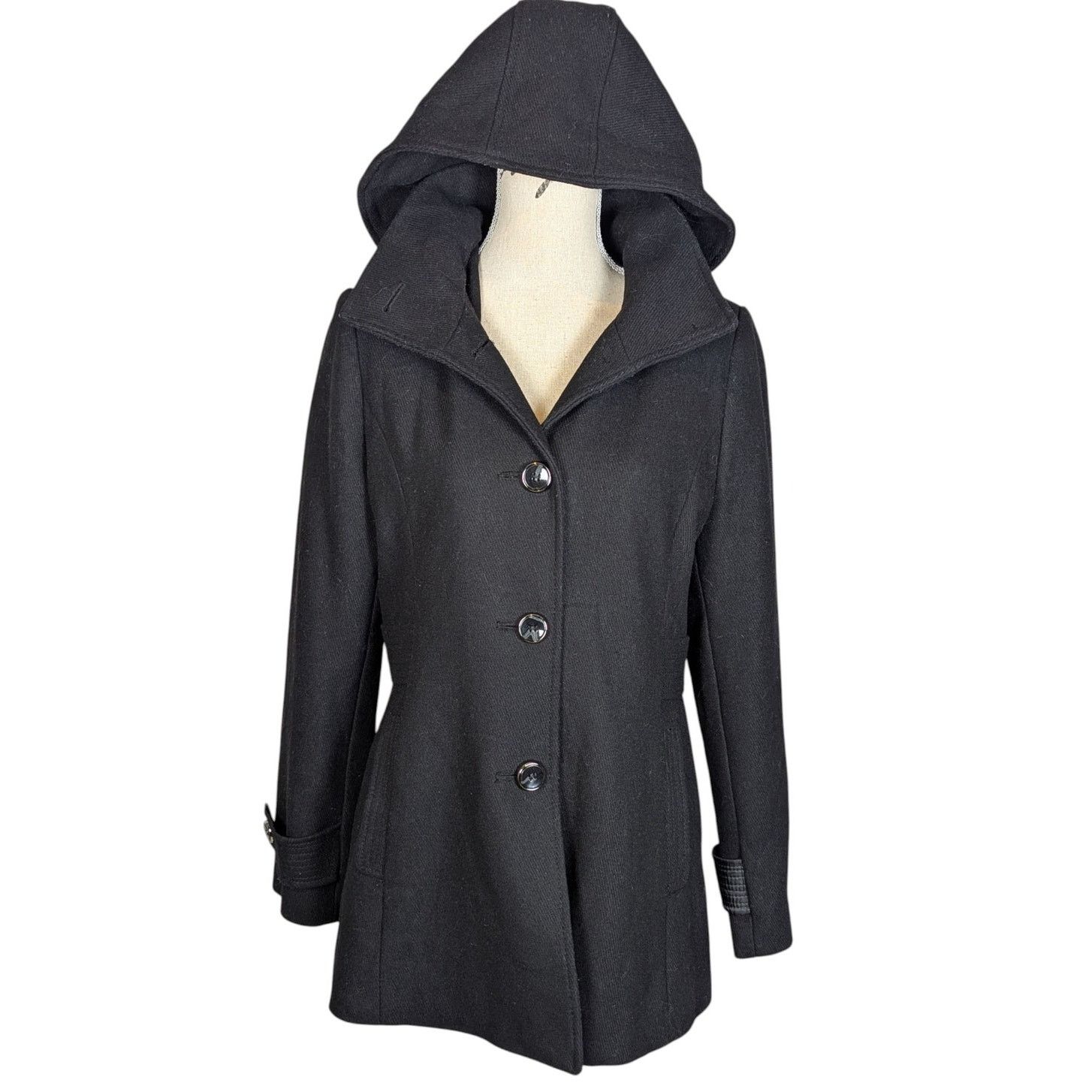 Kenneth Cole Kenneth Cole Wool Blend Overcoat Black Size 10 Size L / US 10 / IT 46 - 1 Thumbnail