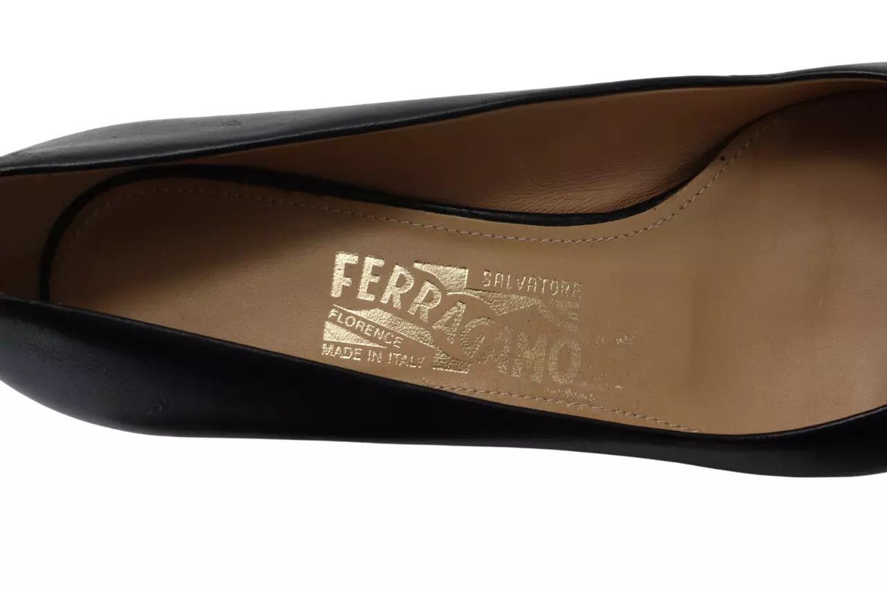 Salvatore Ferragamo SALVATORE FERRAGAMO Shoes Women's US 7 Leather Heeled Chain Size US 7 / IT 37 - 7 Thumbnail