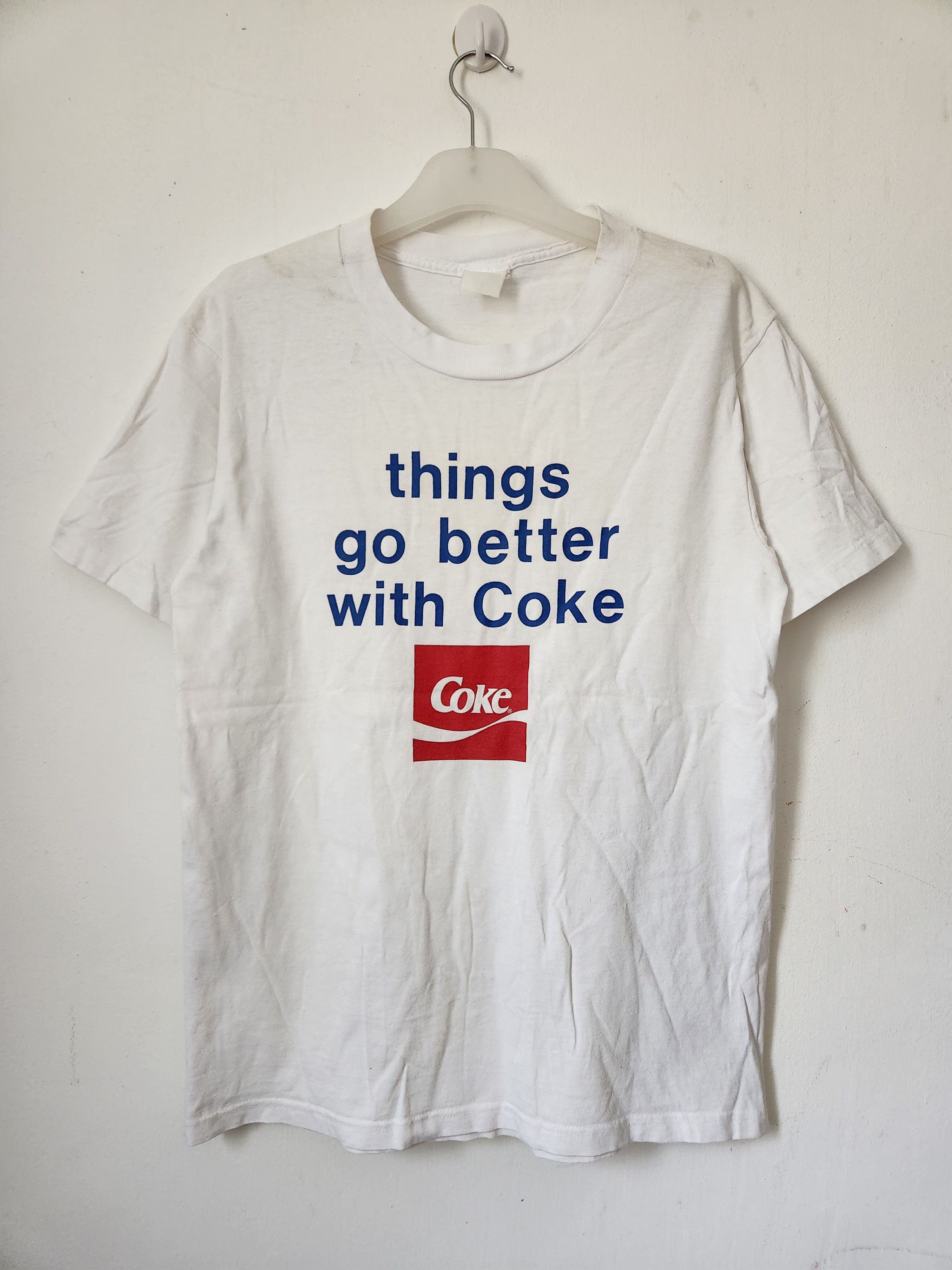Vintage Vintage Coca Cola White Tee Size US M / EU 48-50 / 2 - 1 Thumbnail
