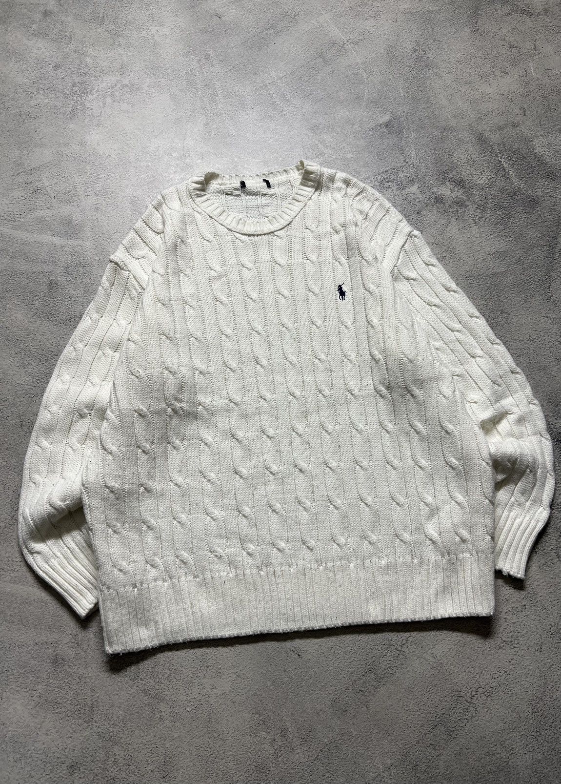 Vintage Vintage Y2k Polo By Ralph Lauren 🤍 Knit Sweater White 90’s Size US XL / EU 56 / 4 - 3 Thumbnail