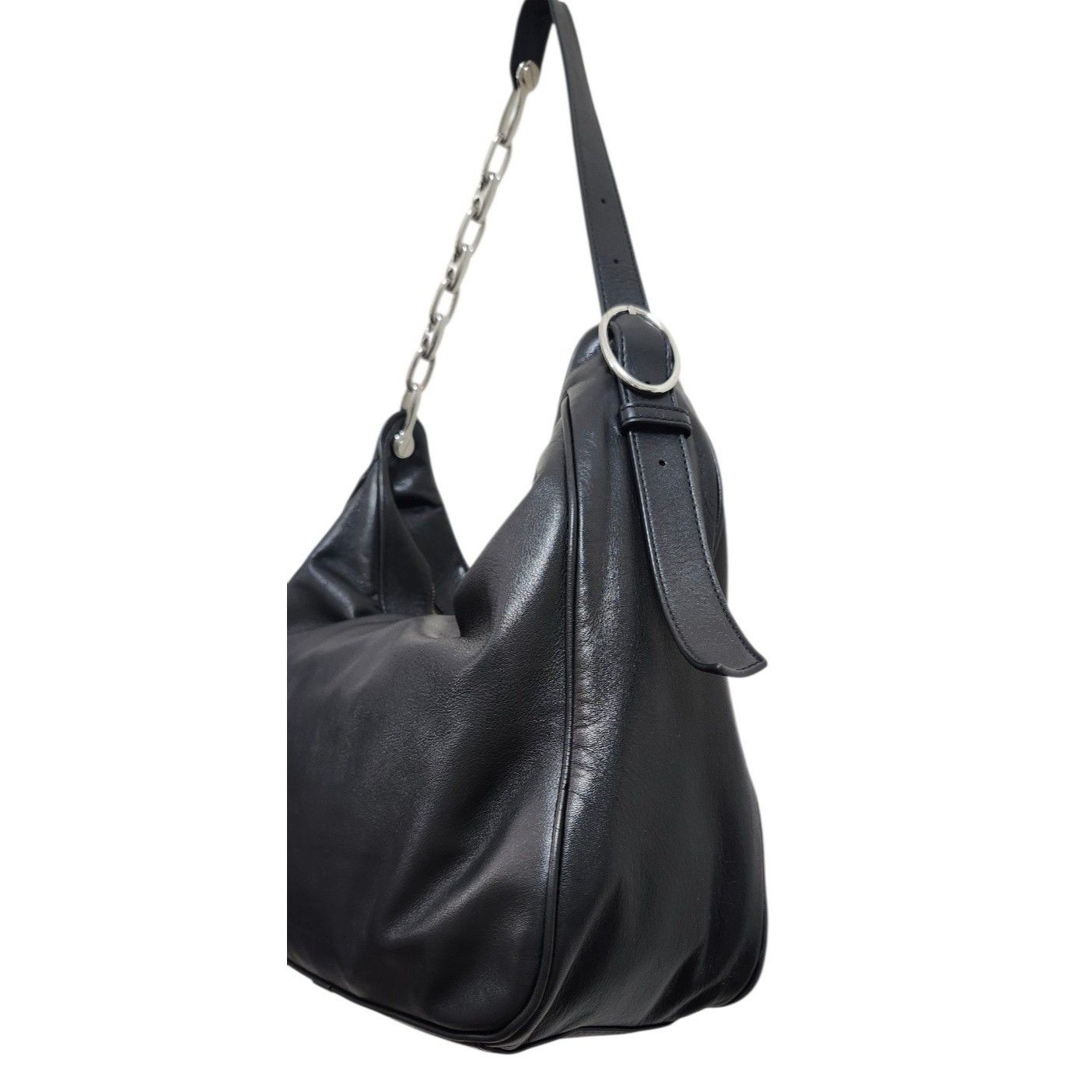Marc Jacobs MARC JACOBS THE TEMPO LEATHER HOBO SHOULDER BAG BLACK Size ONE SIZE - 8 Thumbnail