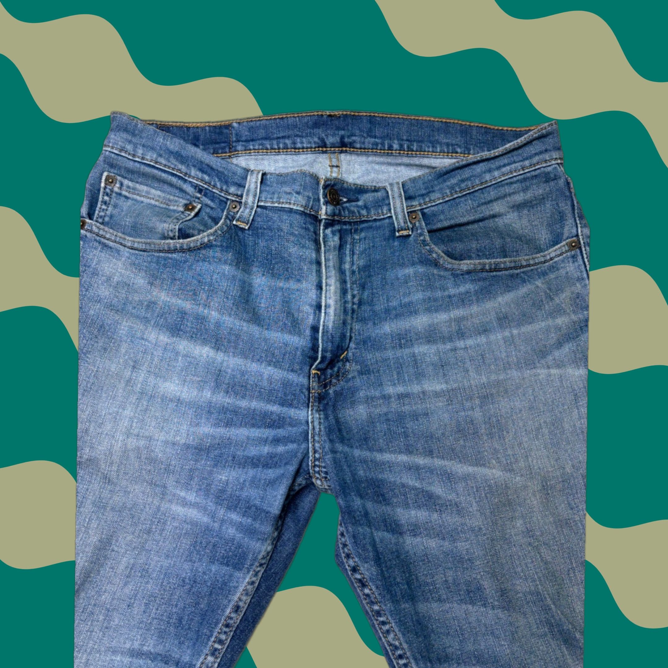 Denime Levi Strauss 505 Jeans Mens W32 L30 Blue Denim Straight Fit Pants Size US 32 / EU 48 - 1 Thumbnail