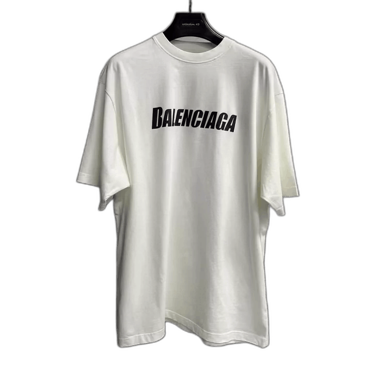 Balenciaga Balenciaga White Distressed Logo Short Sleeve T-shirt Size US S / EU 44-46 / 1 - 1 Thumbnail