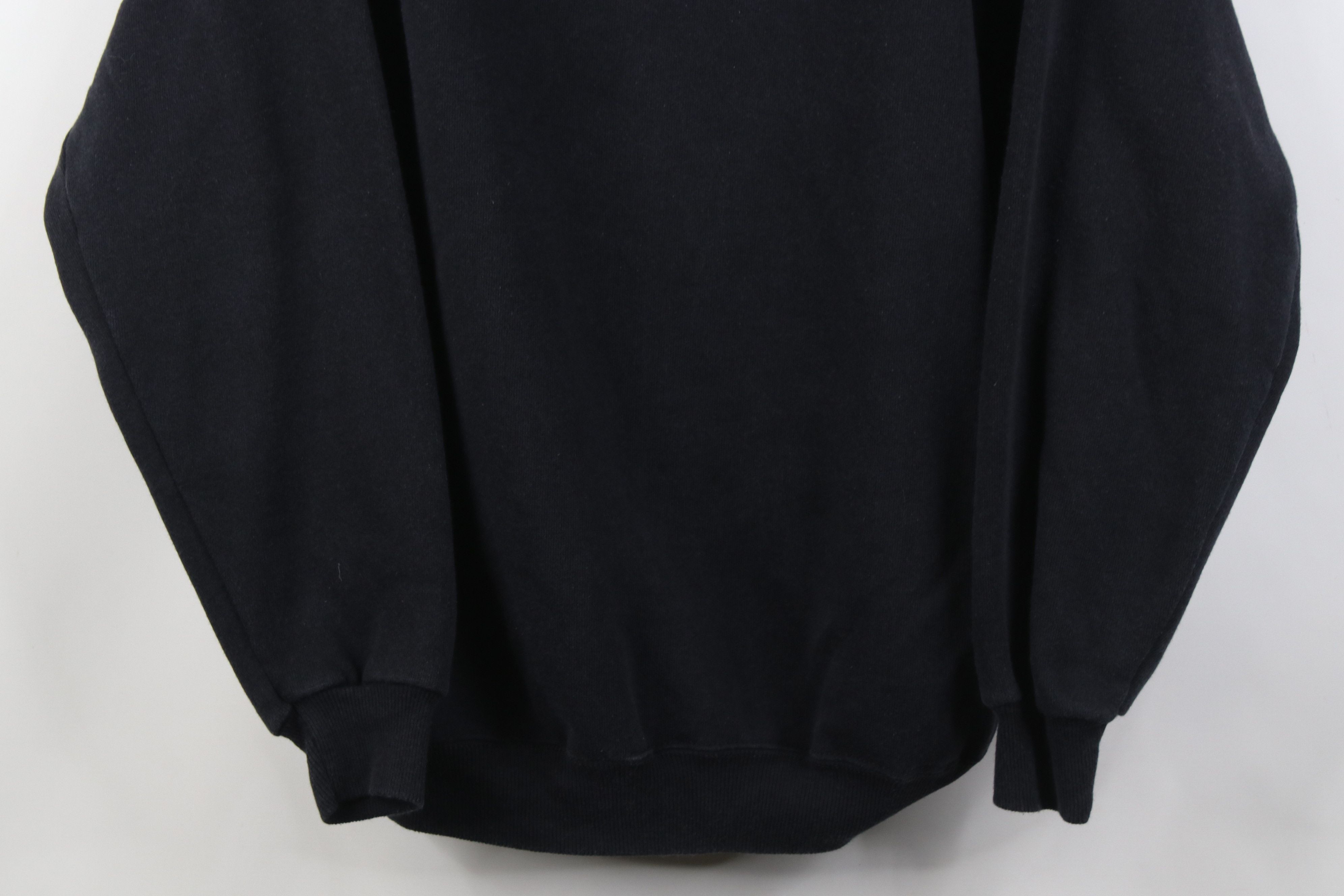 Vintage Vintage 90s Streetwear Blank Crewneck Sweatshirt Black USA Size L / US 10 / IT 46 - 3 Thumbnail