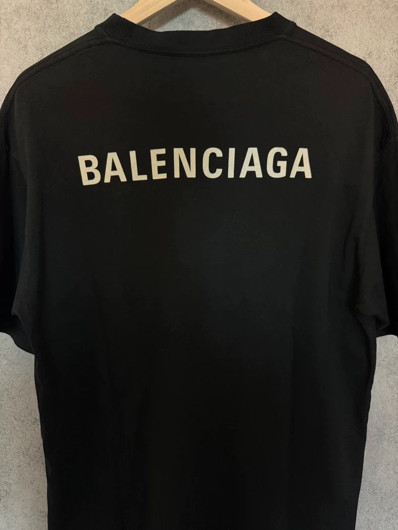 Balenciaga Balenciaga Black Front and Back Letter Logo Short Sleeve Size US S / EU 44-46 / 1 - 6 Thumbnail
