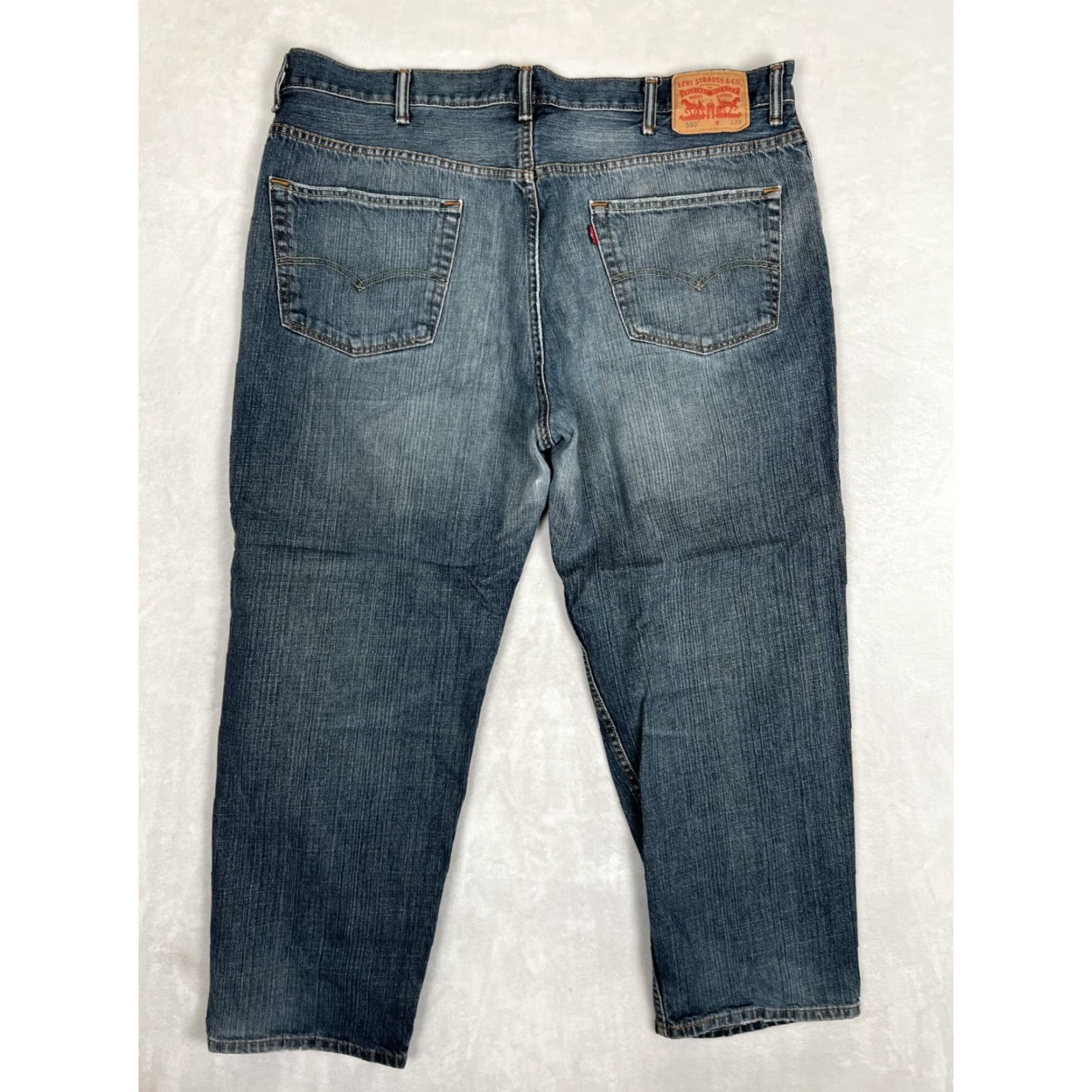 Levi's VINTAGE Levi’s 550 Jeans 42x29 Blue Denim Relaxed Straight Men's Regular 5-Pocket USA 90s Grunge Mexico High Quality Denim Jeans Size US 42 / EU 58 - 6 Thumbnail