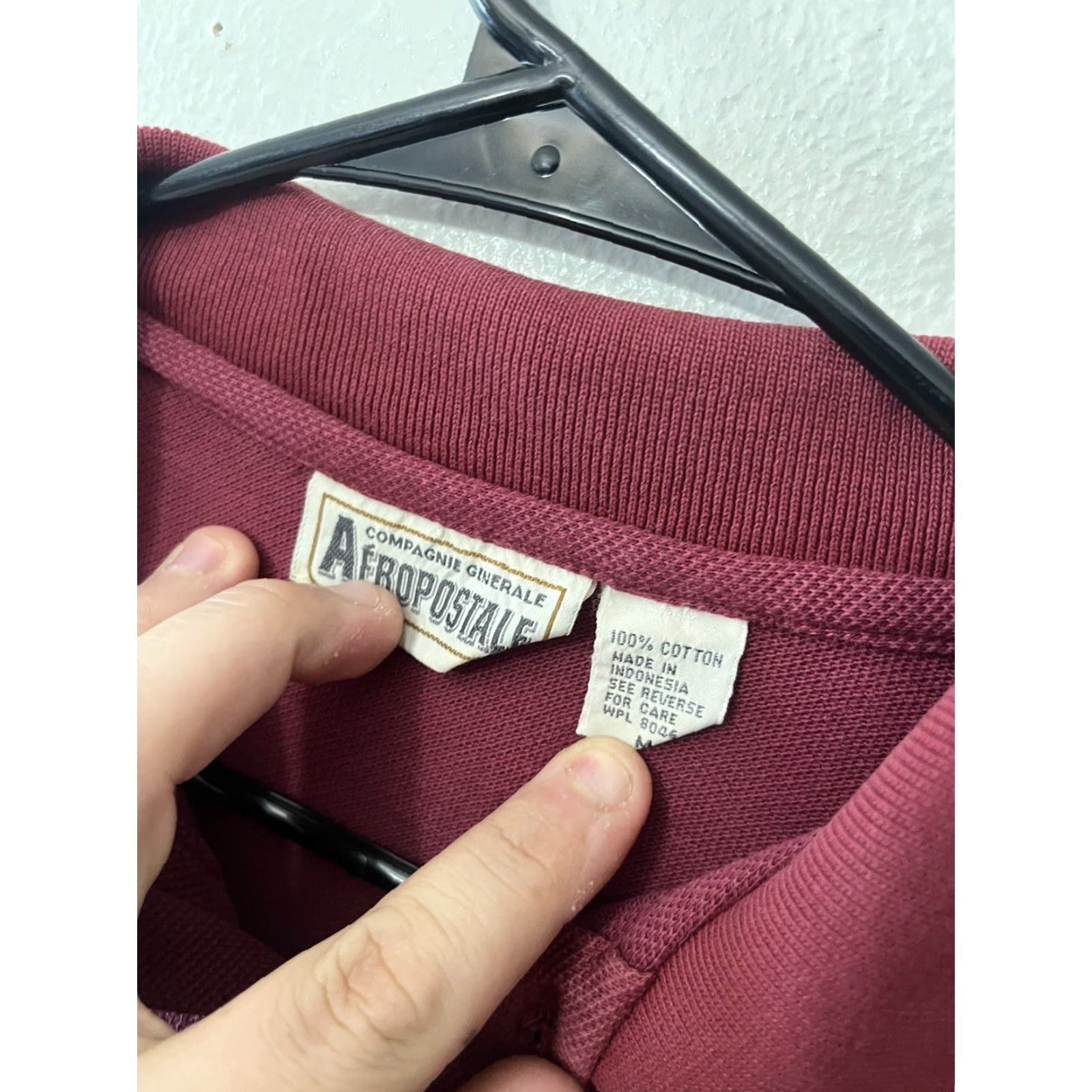 Vintage VINTAGE Aéropostale Polo Shirt Men Medium Red 100% Cotton Short Sleeve Collared Pullover Casual 90s Concert? (but avoid adding unverified) Size US M / EU 48-50 / 2 - 2 Thumbnail