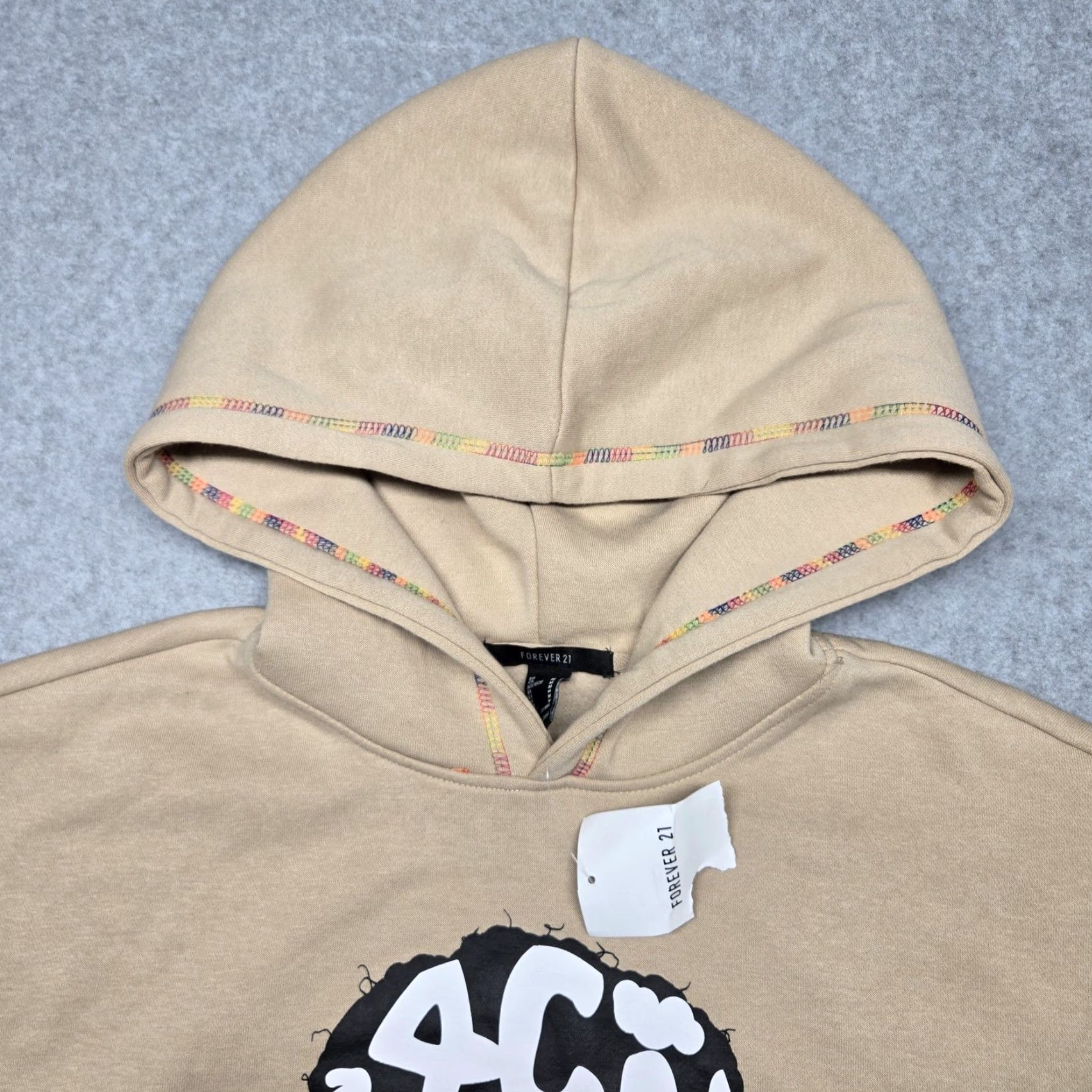 Forever 21 Forever 21 Hoodie Womens Medium Tan Afro Queen Graphic Pullover Sweatshirt Trim Size M / US 6-8 / IT 42-44 - 3 Thumbnail