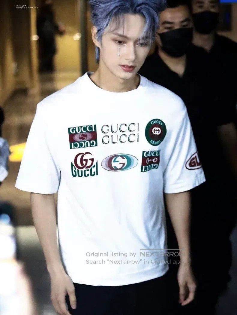 Gucci Gucci White logo letter print cotton round-neck short-slee Size US M / EU 48-50 / 2 - 9 Thumbnail