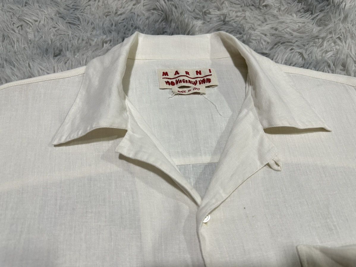 Marni × No Vacancy Inn 🔥Marni x No Vacancy Inn Linen Shirt In Limestone Size US XL / EU 56 / 4 - 6 Thumbnail