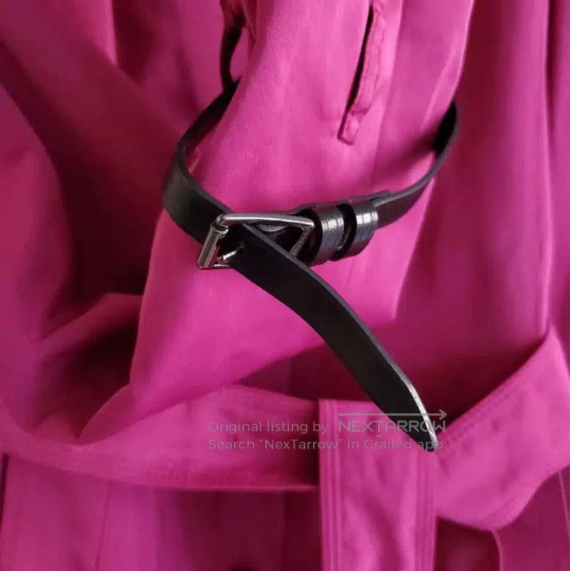 Burberry Burberry Pink Silk Mid-Length Trench Coat. Size S / US 4 / IT 40 - 2 Thumbnail