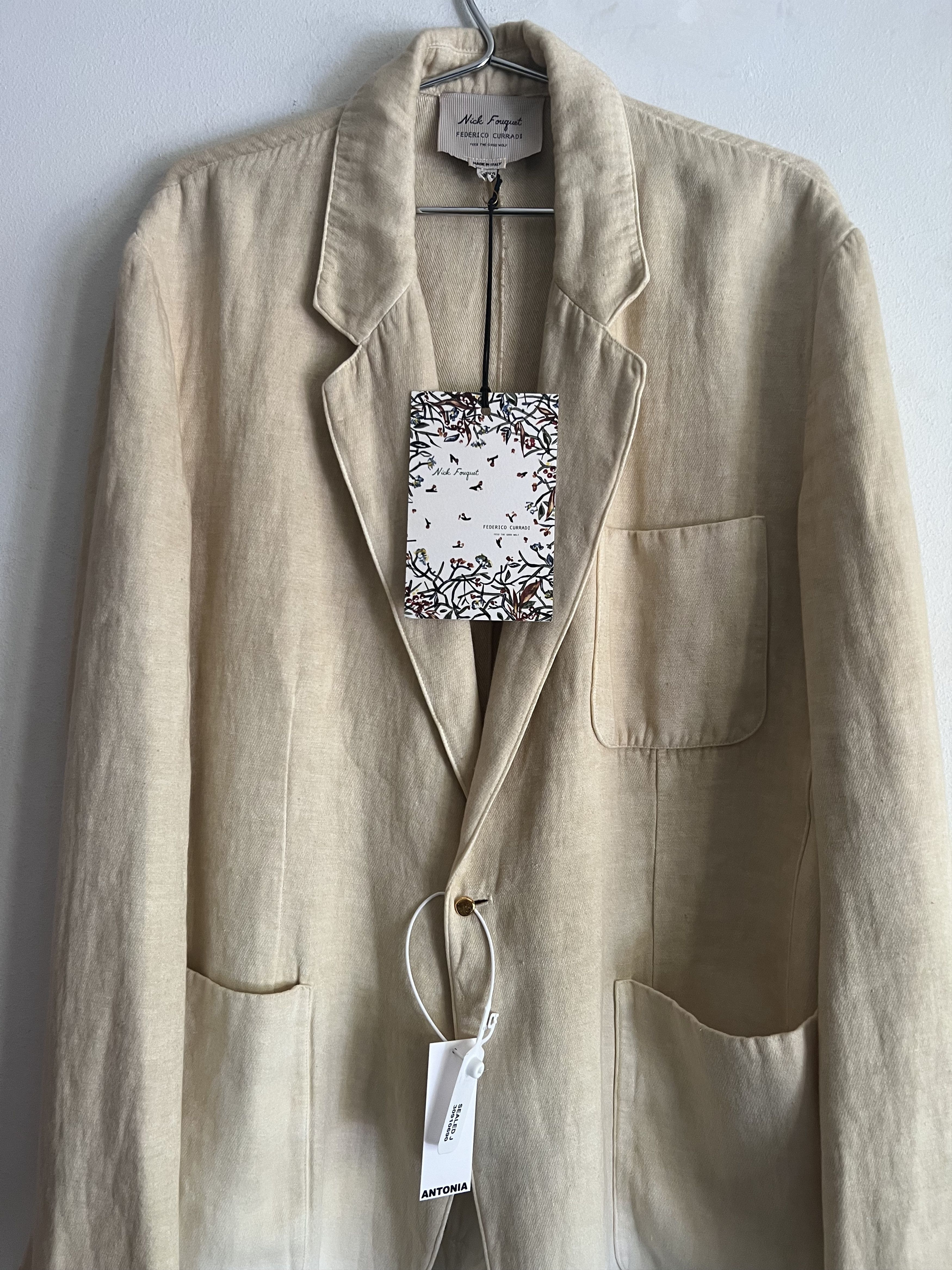 image of Federico Curradi x Nick Fouquet Degrade Linen Blazer in Beige Degrade, Men's (Size Medium)