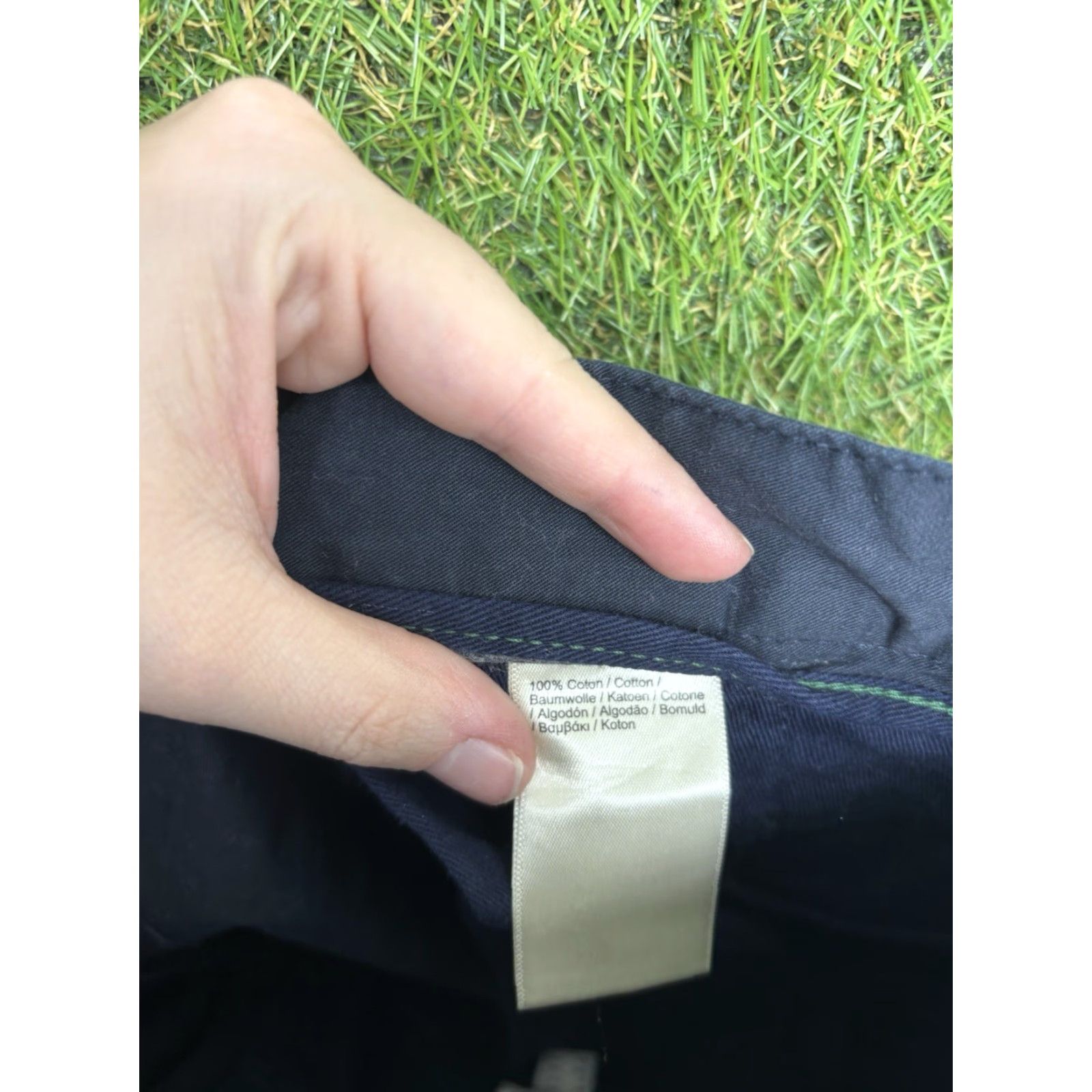 Lacoste Lacoste Slim Pants Mens 34 Blue Cotton Blend Dress Pants Mid Rise 34x33 Slim Fit Logo Preppy Size US 34 / EU 50 - 4 Thumbnail