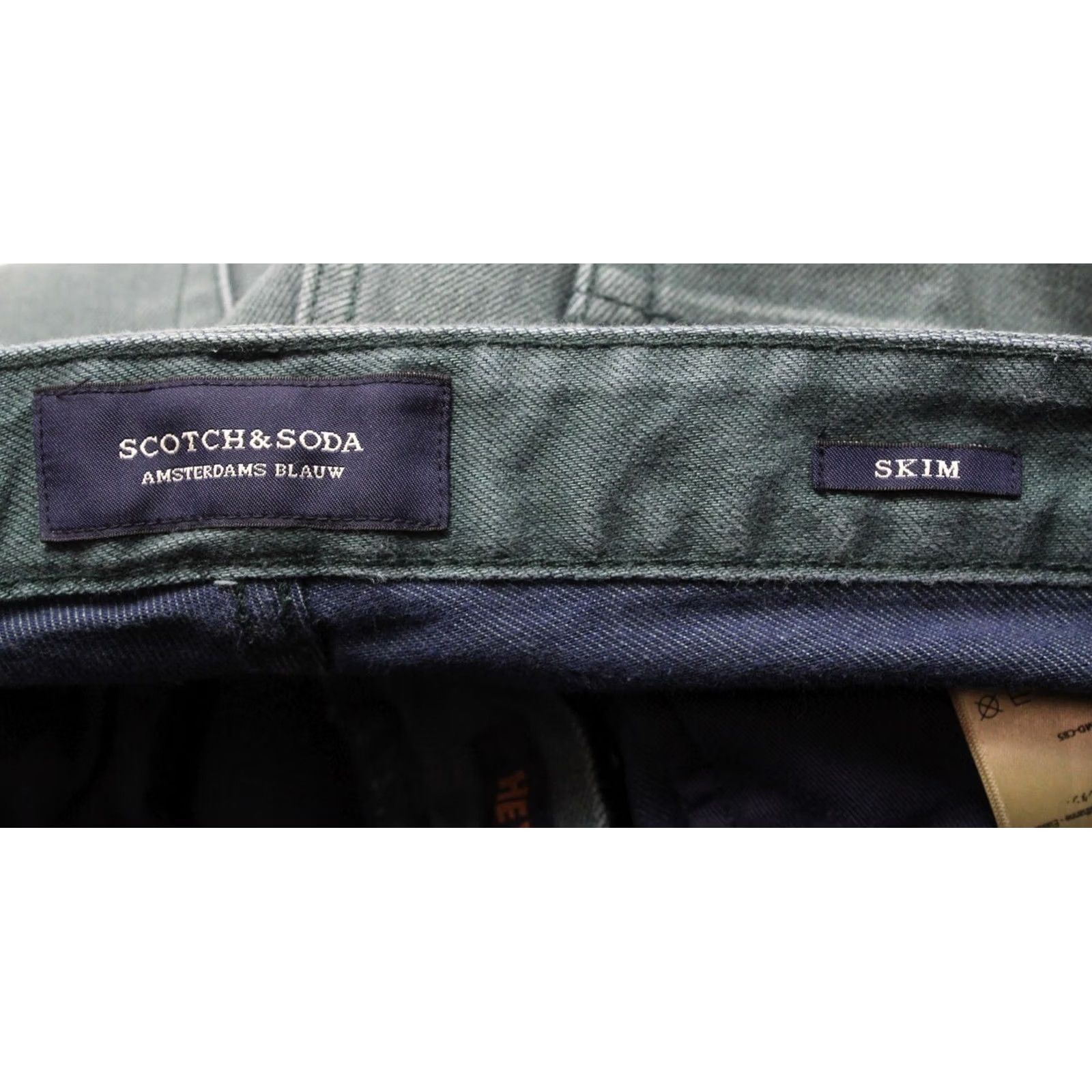 Scotch & Soda Scotch & Soda Men's Jeans Slim Fit W30/L32 Green Denim Pants Zip Fly Size US 30 / EU 46 - 6 Thumbnail